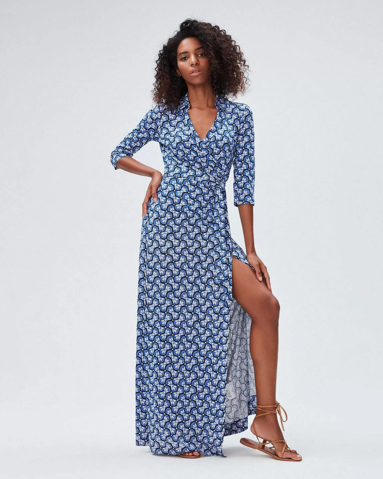 Cheap Diane von Furstenberg Abigail Silk Jersey Maxi Wrap Dress