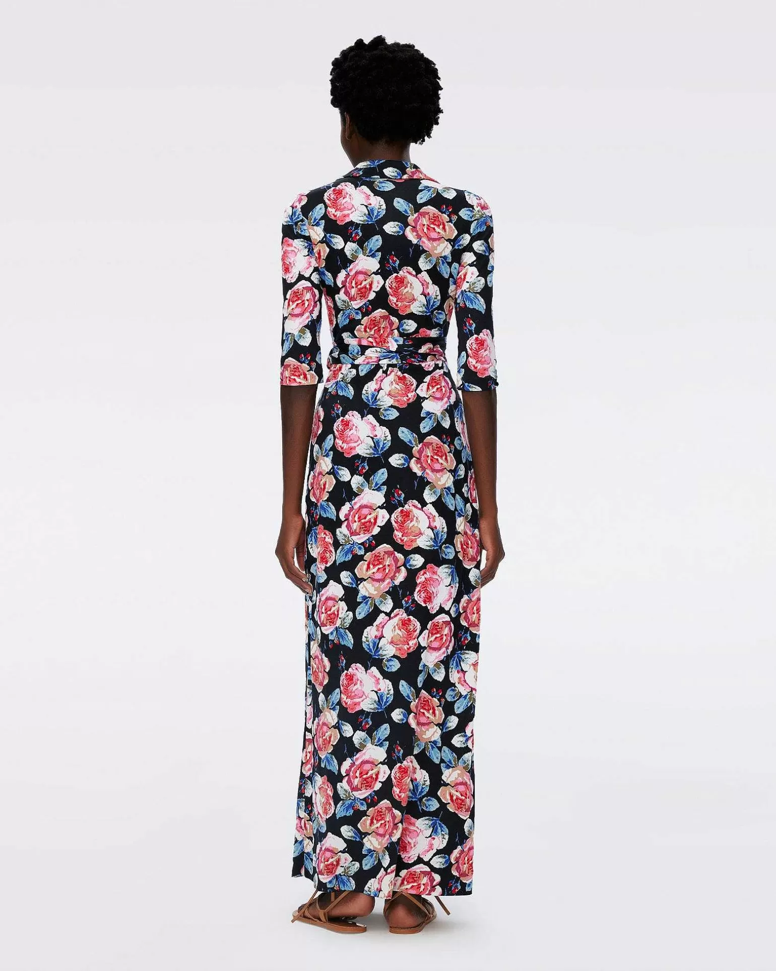 Cheap Diane von Furstenberg Abigail Silk Jersey Maxi Wrap Dress