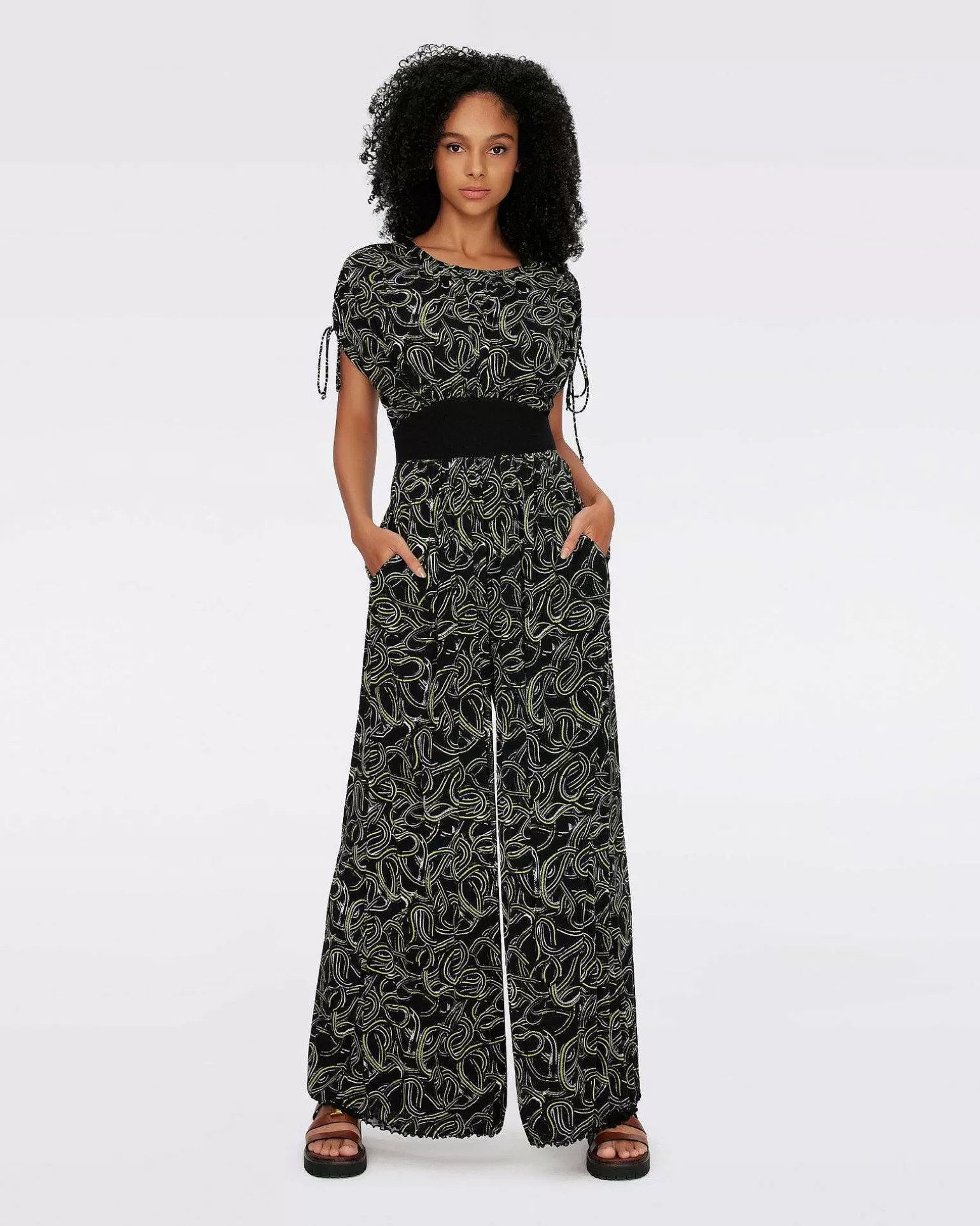 Discount Diane von Furstenberg Andra Mesh Jumpsuit
