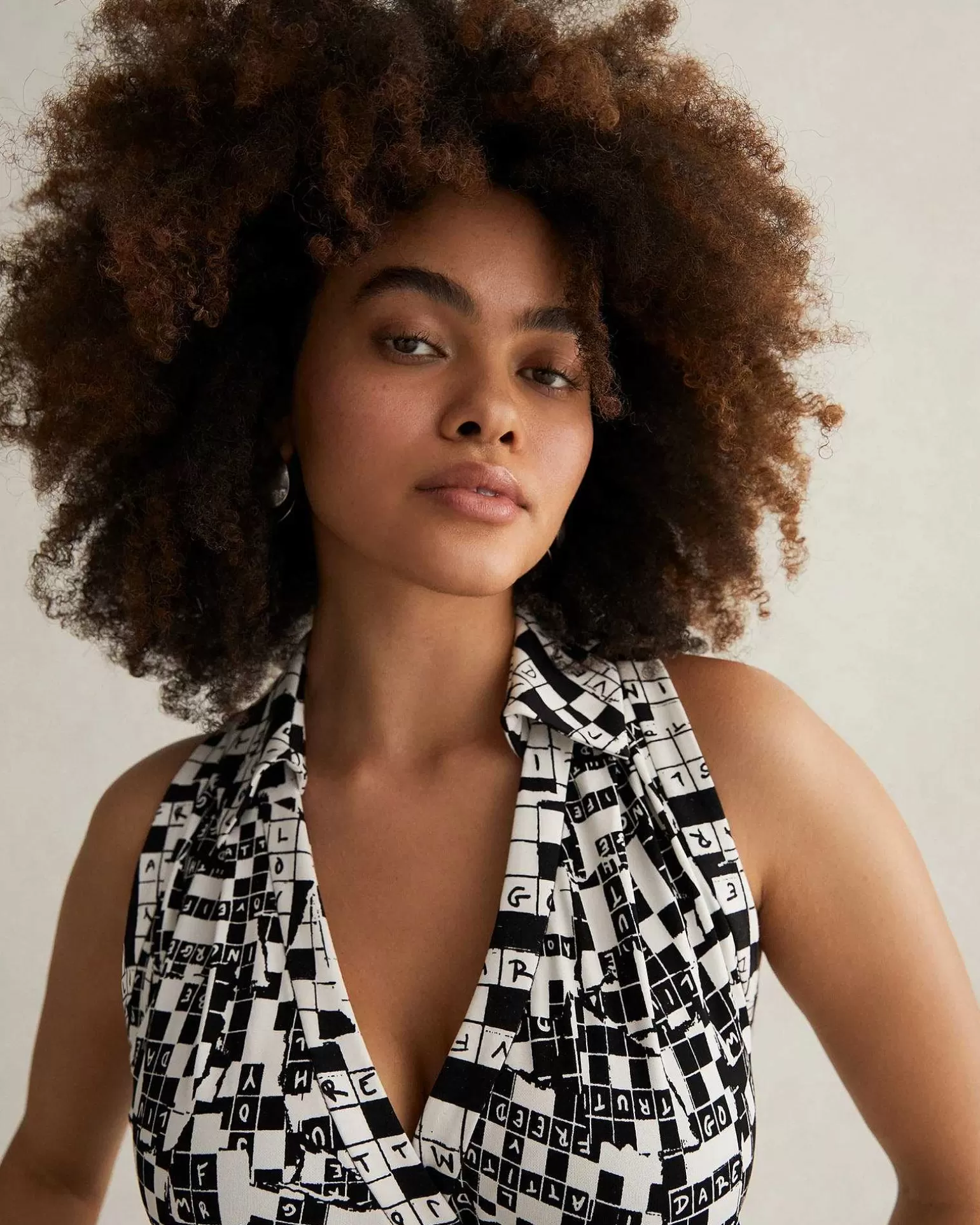 Store Diane von Furstenberg Ariane Top I Tiny Dvf 50Th Crossword Black