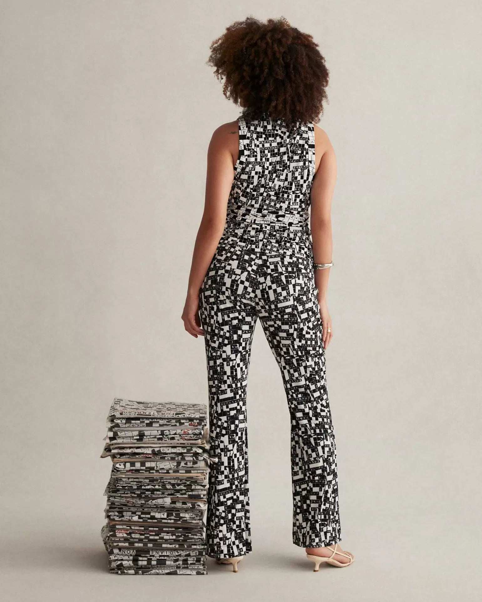 Store Diane von Furstenberg Ariane Top I Tiny Dvf 50Th Crossword Black