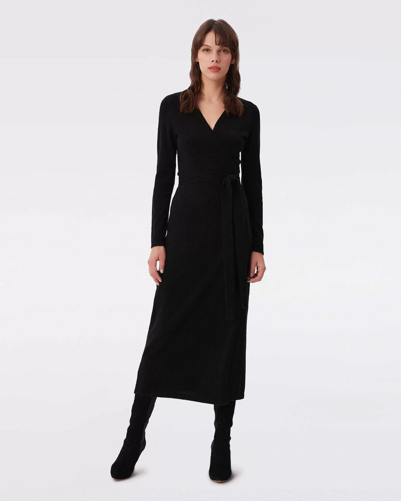 Shop Diane von Furstenberg Astrid Wool-Cashmere Sla-Om-Kjole