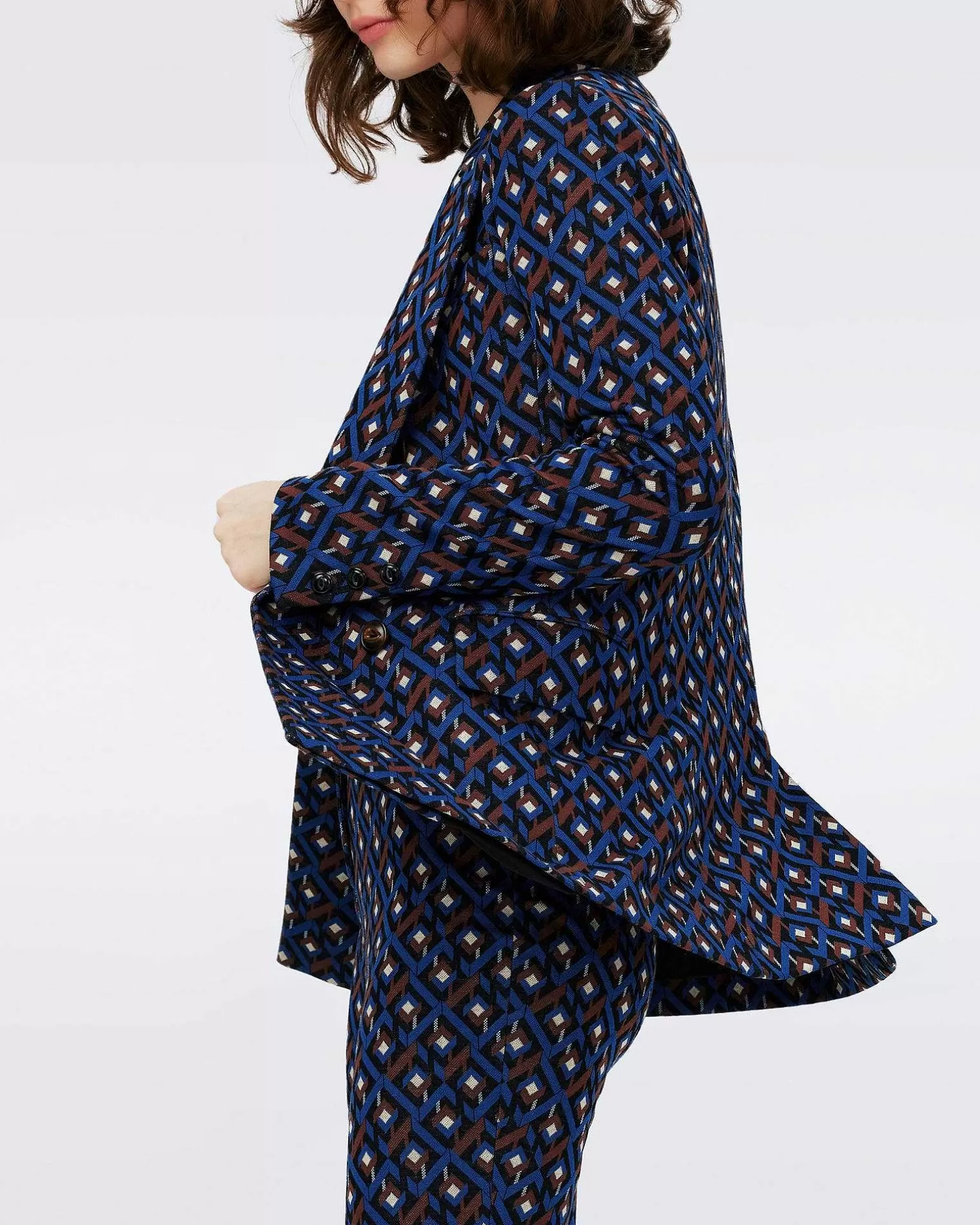 Discount Diane von Furstenberg Bien Knit Jacquard Blazer