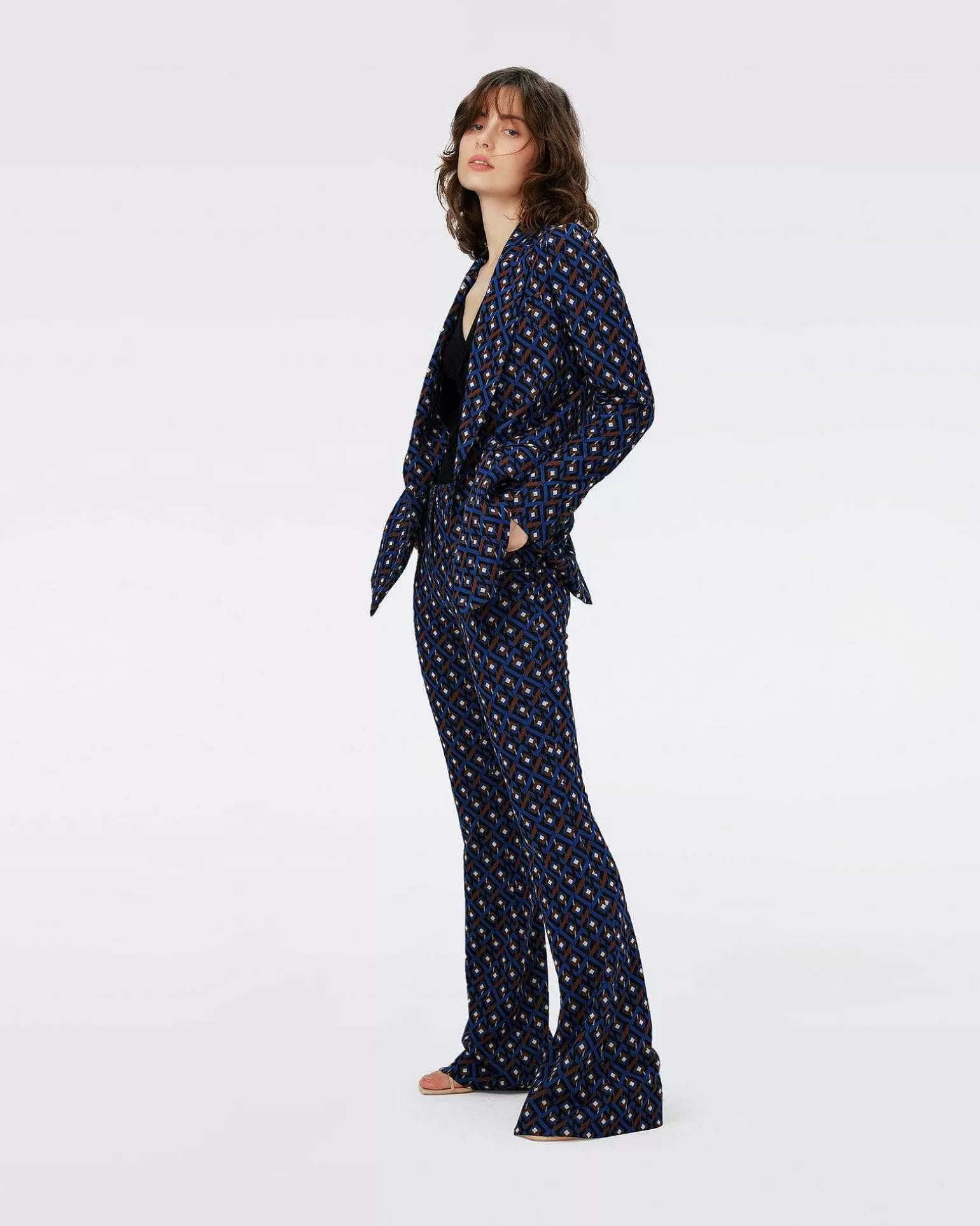Discount Diane von Furstenberg Bien Knit Jacquard Blazer