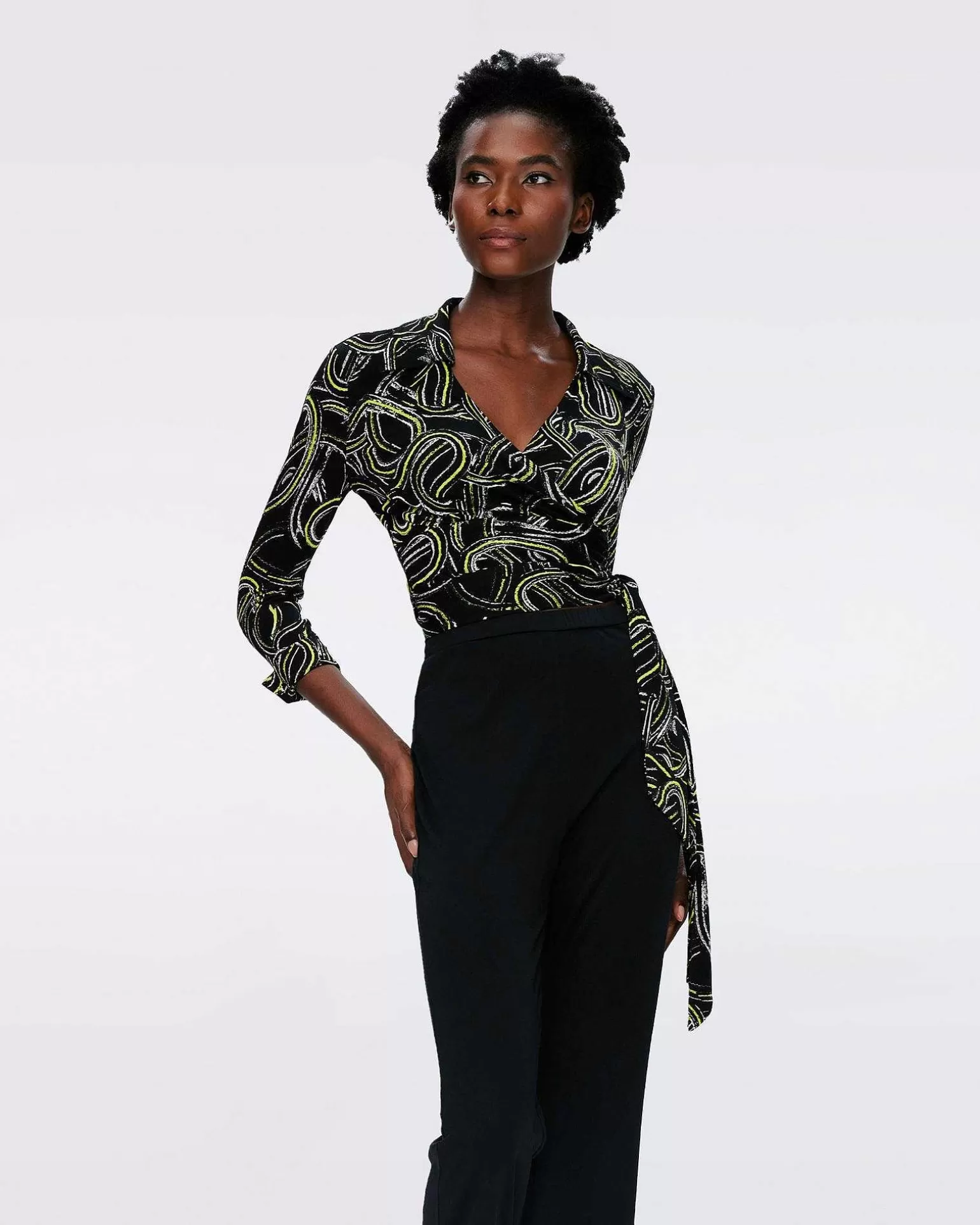New Diane von Furstenberg Bobbie Wrap Top