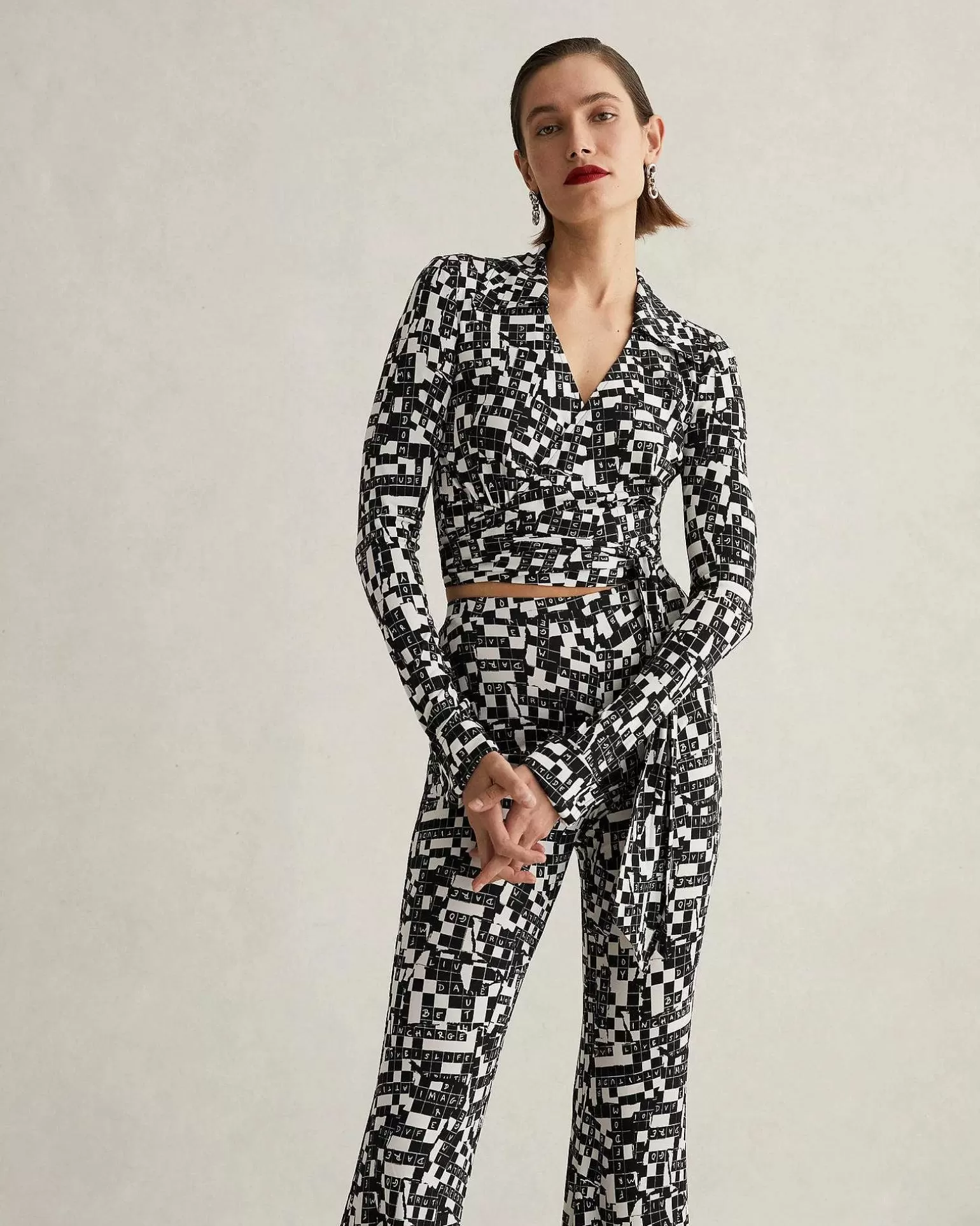 Sale Diane von Furstenberg Brooklyn Pants I Tiny Dvf 50Th Crossword Black