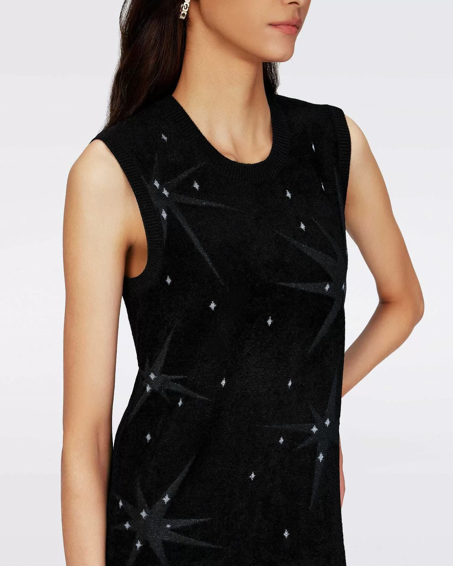 Hot Diane von Furstenberg Claudina Knit Jacquard Kjole