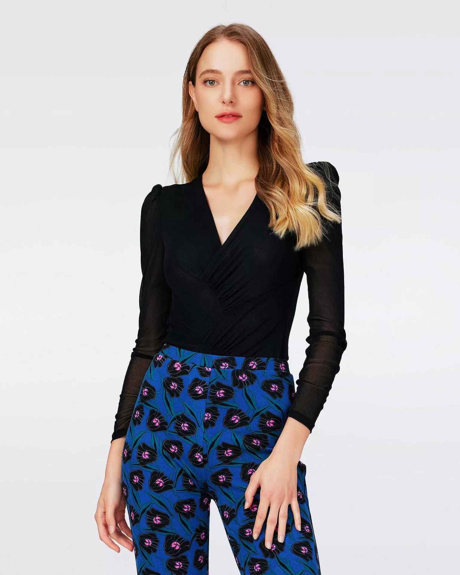 Discount Diane von Furstenberg Costanza Mesh Bodysuit