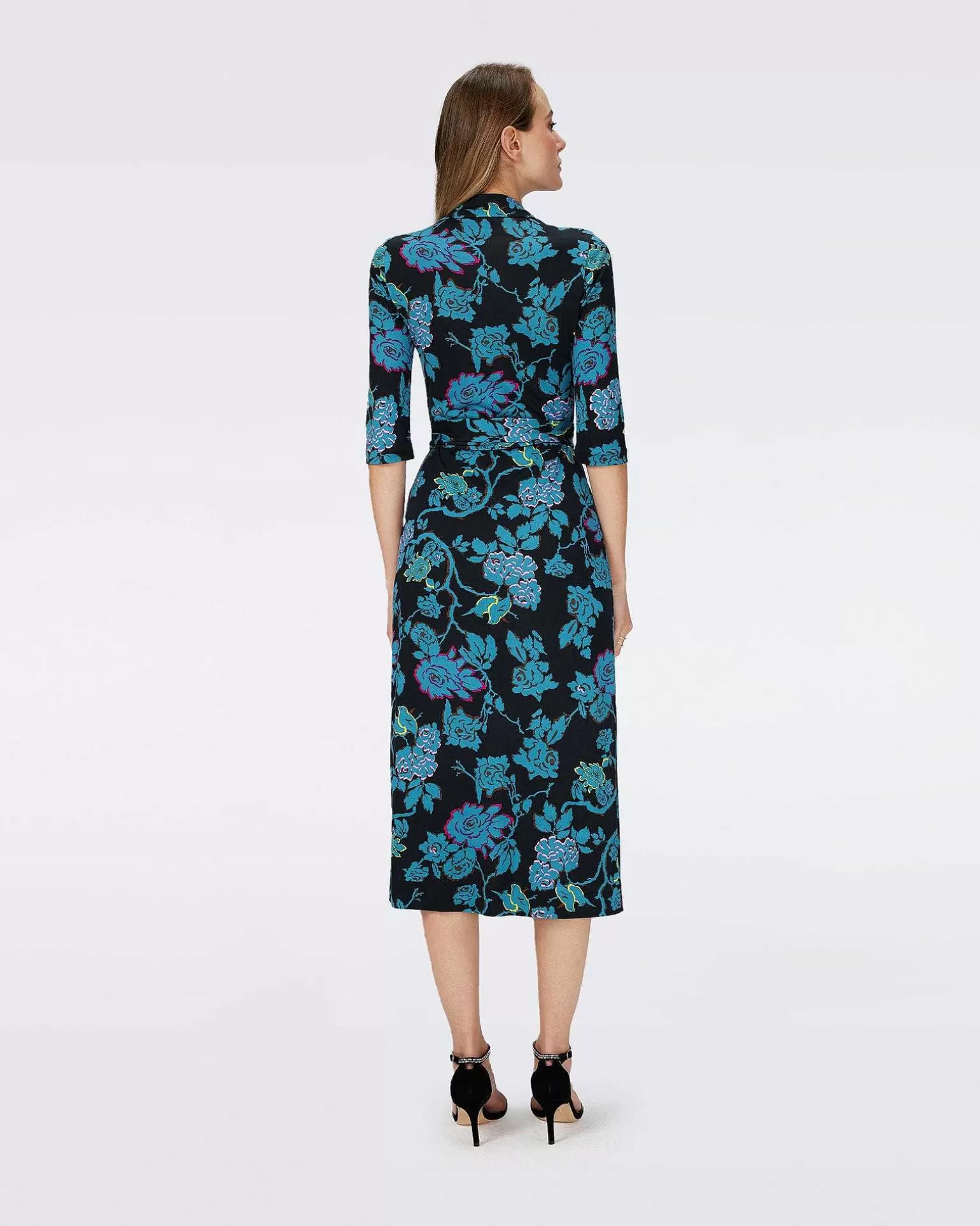 Store Diane von Furstenberg Dvf Abigail Midi Dress In China Vine Blk Med