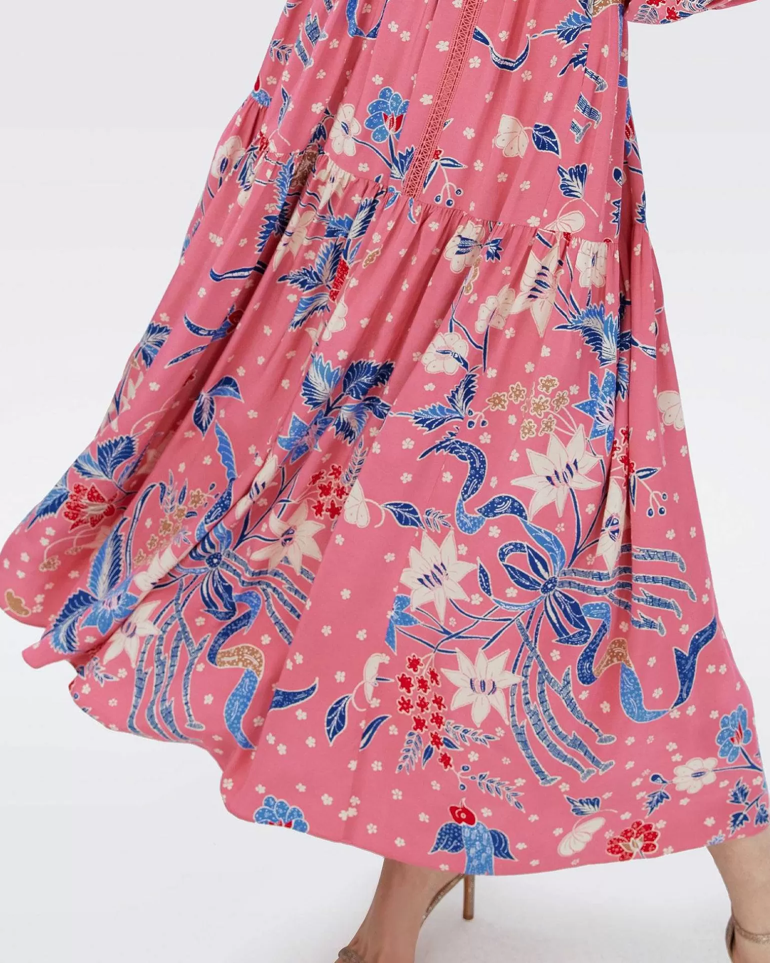Cheap Diane von Furstenberg Dvf Cherie Kjole I Himmelsk Batik Antik Pk Lg