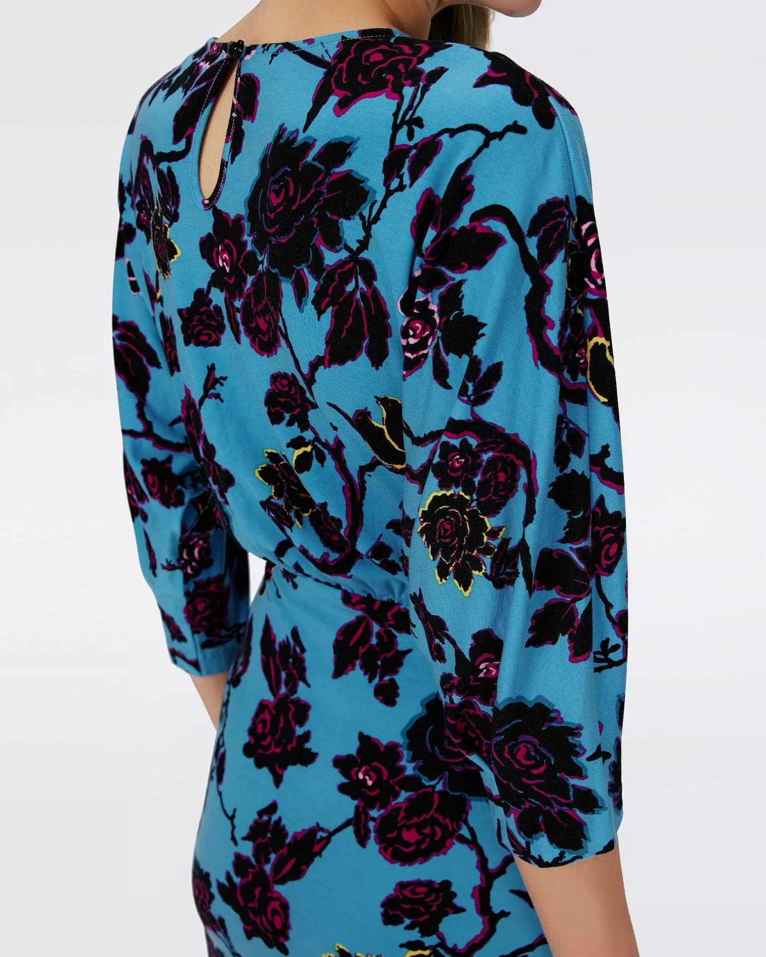 Outlet Diane von Furstenberg Dvf Chrisey Dress In China Vine Barrier Reef Lg