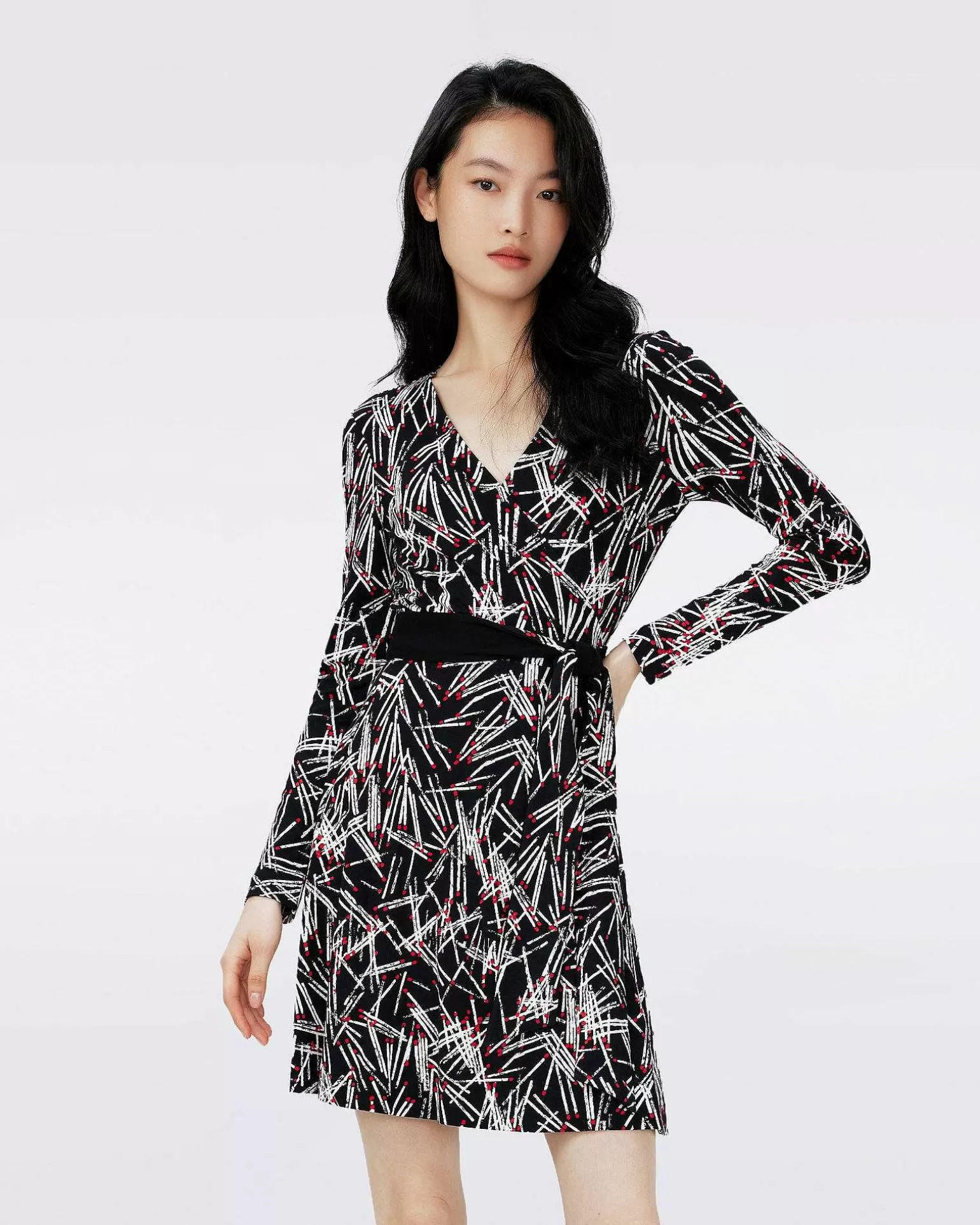 Best Sale Diane von Furstenberg Dvf Demetria Sla Om Kjole I Taendstikker