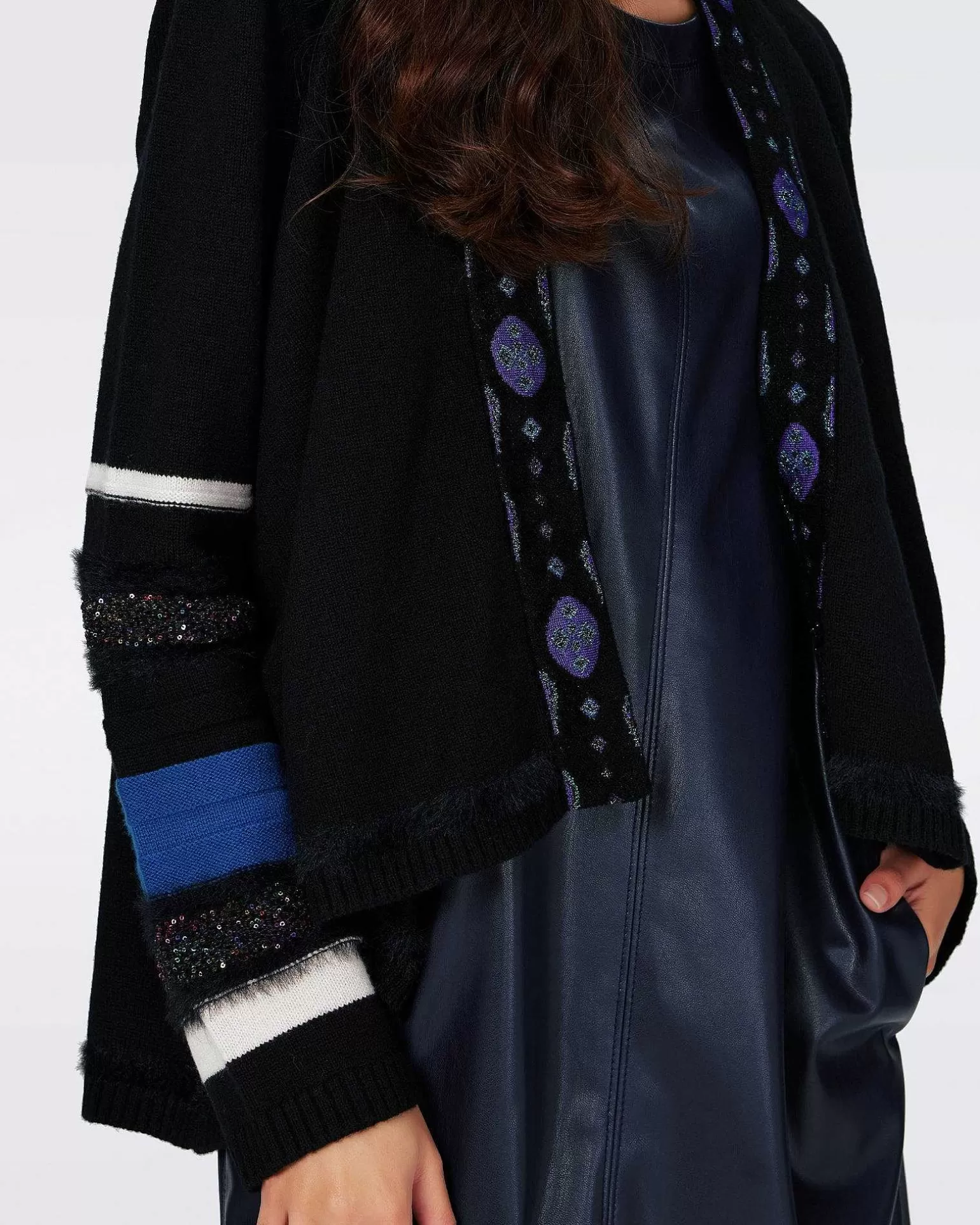 Cheap Diane von Furstenberg Dvf Ernest Cardigan I Stripe Blue