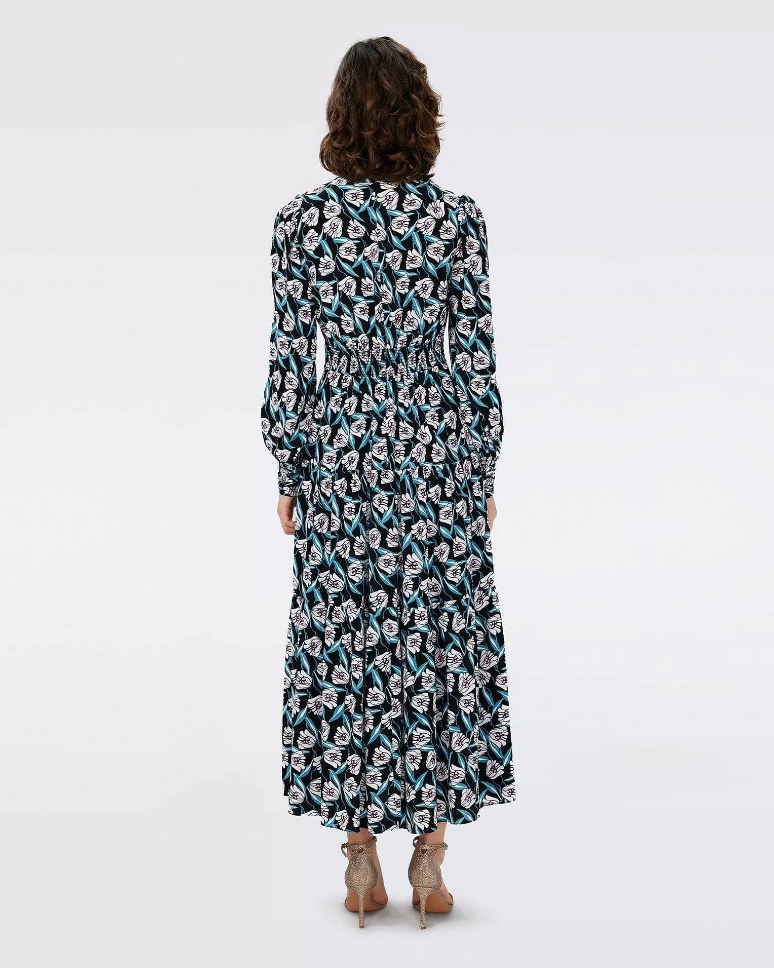 Clearance Diane von Furstenberg Dvf Gil Dress In Fortune Vine Ivory