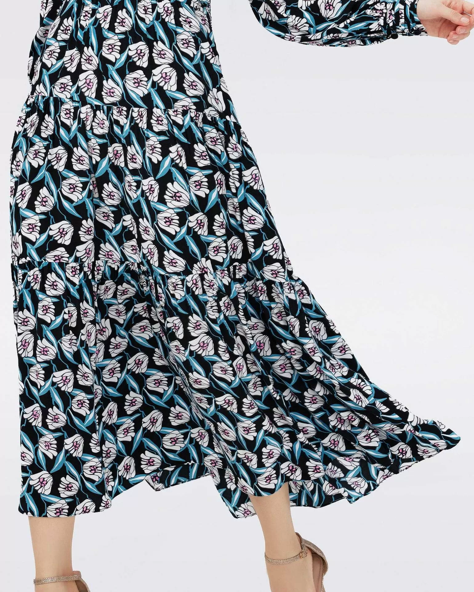 Clearance Diane von Furstenberg Dvf Gil Dress In Fortune Vine Ivory