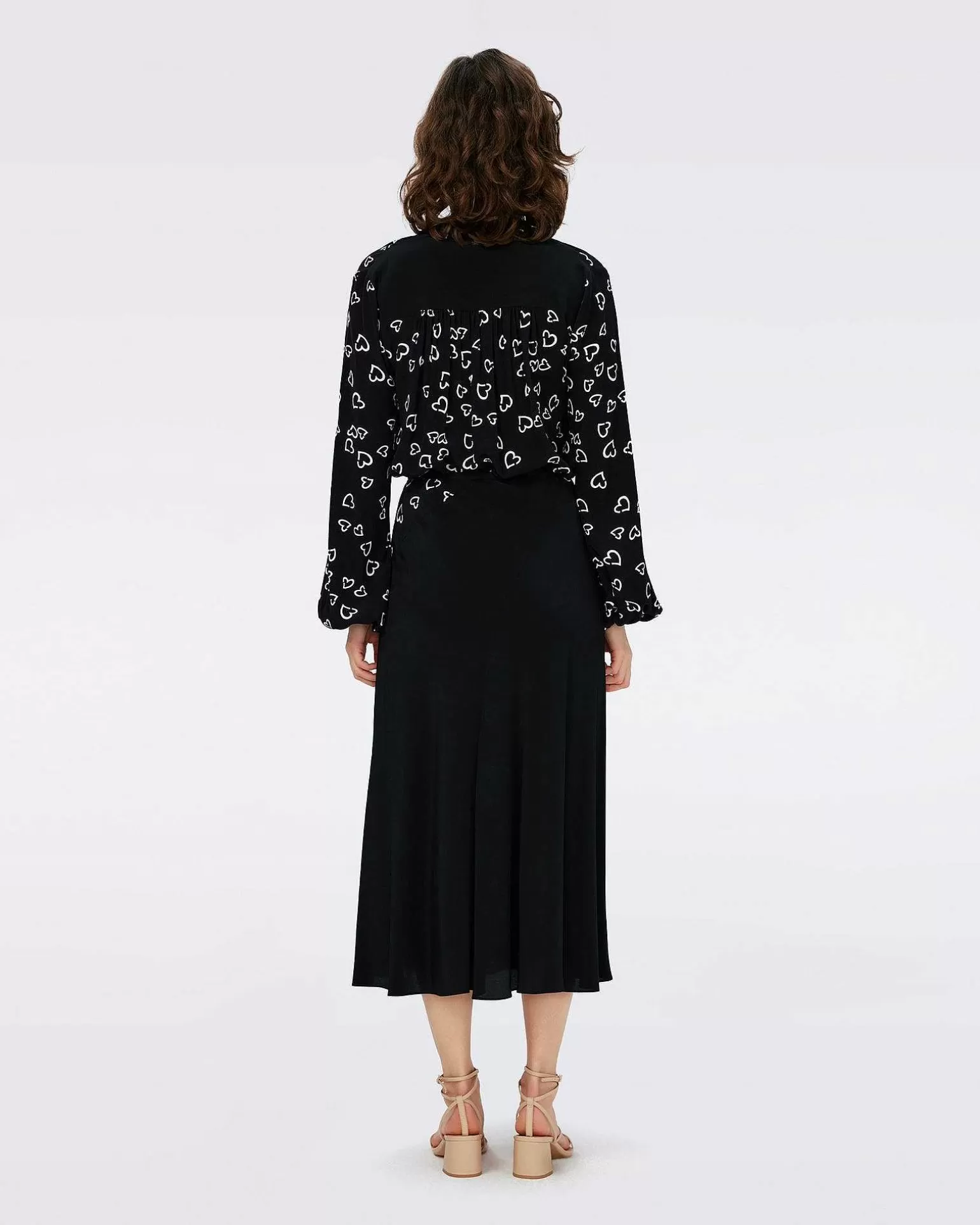 Online Diane von Furstenberg Dvf Ginny Two Bluse I Sma Hjerter/Blk