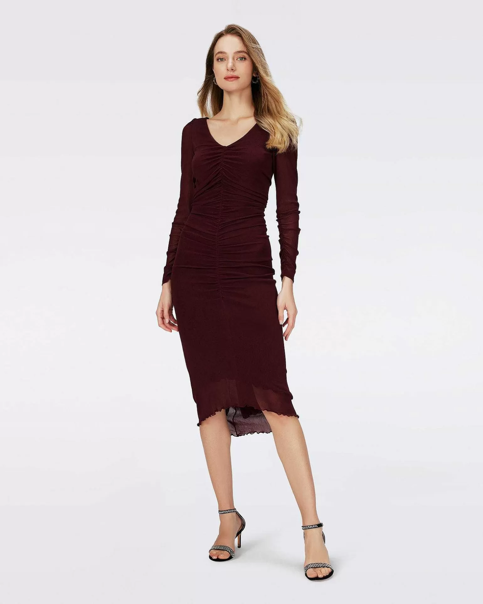 Outlet Diane von Furstenberg Dvf Gypsy Kjole I Vinrosa