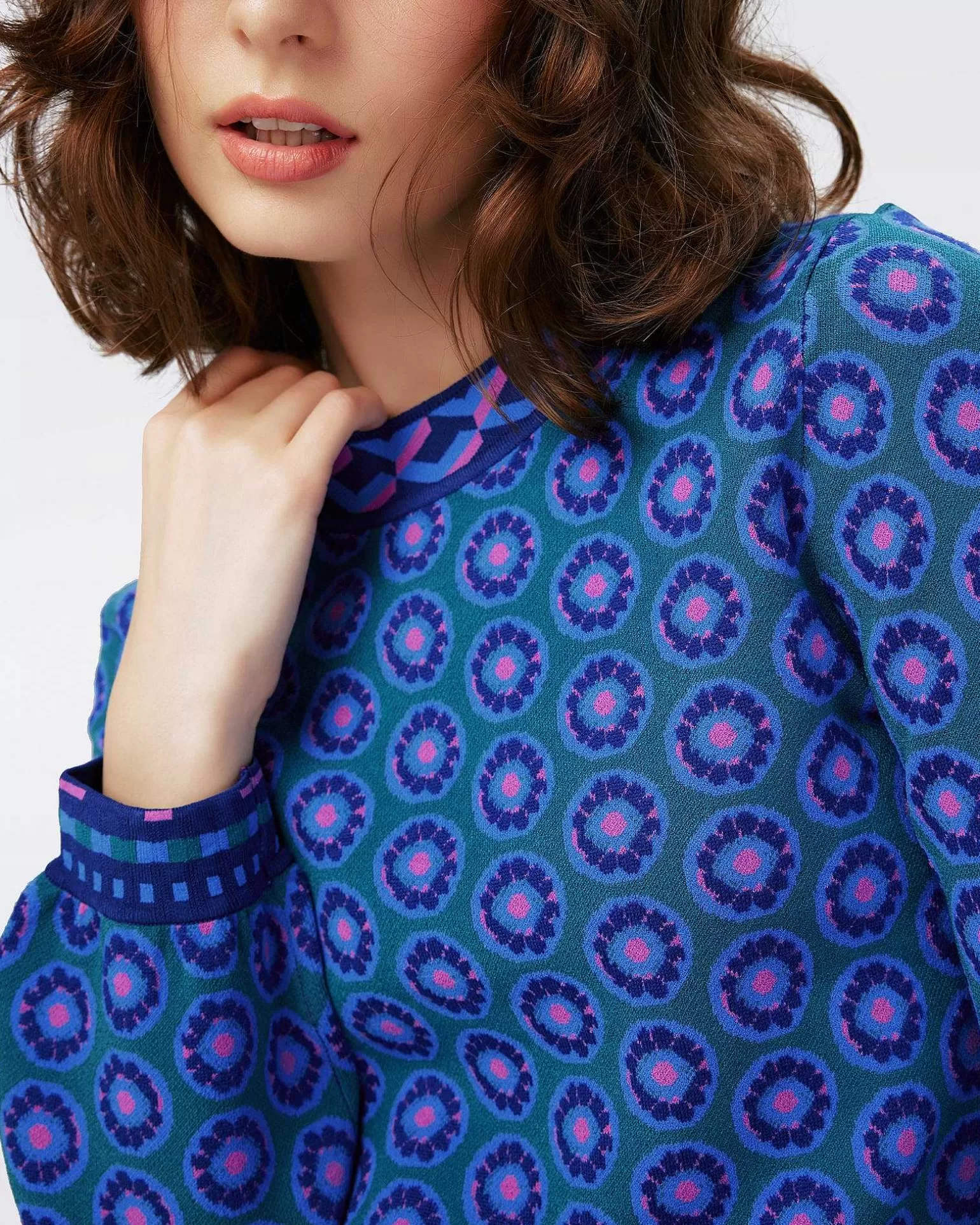 Hot Diane von Furstenberg Dvf Iggy Top I Flower Tie Turkis