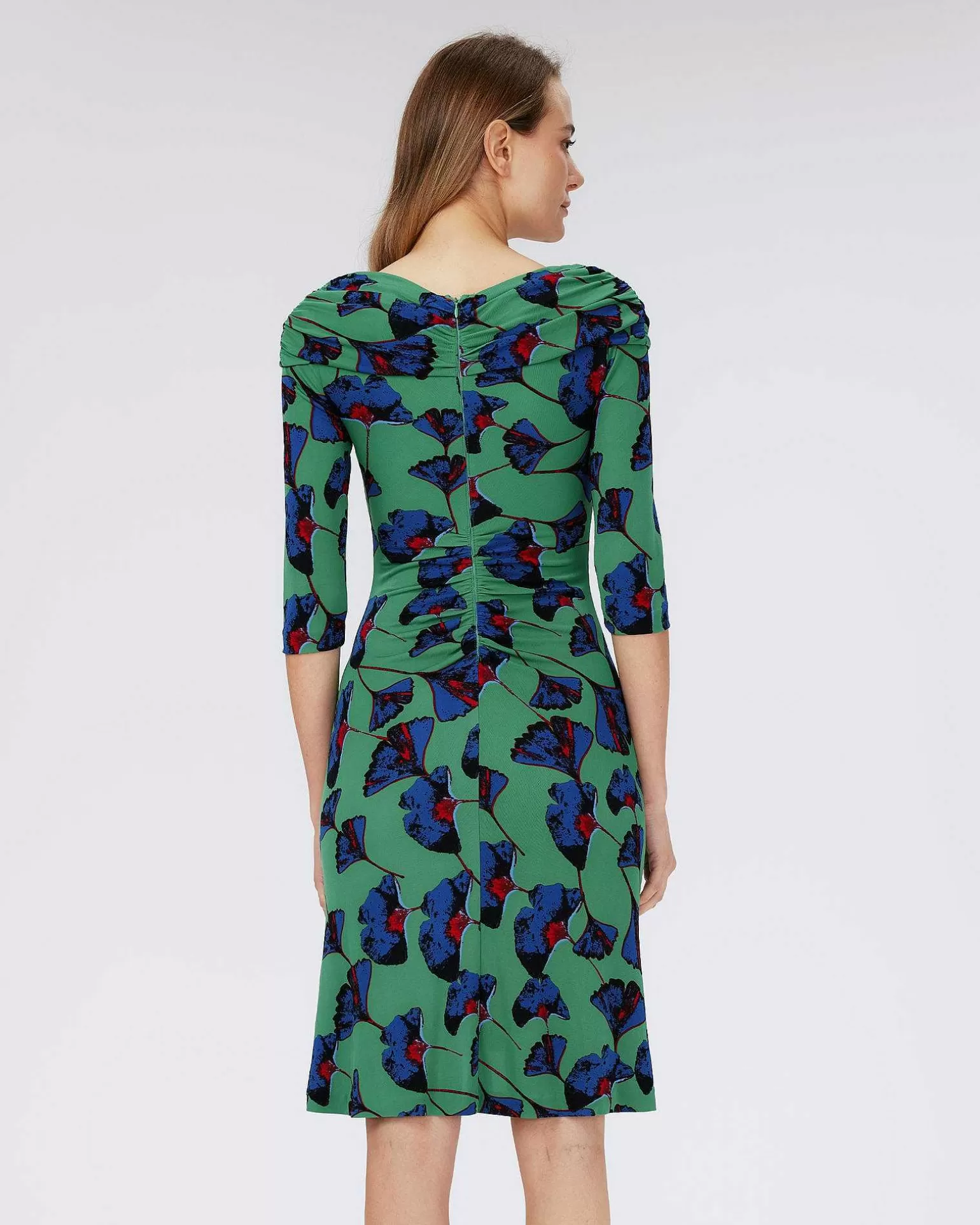 Sale Diane von Furstenberg Dvf Jim Dress In Falling Gingko Venus Gn Med