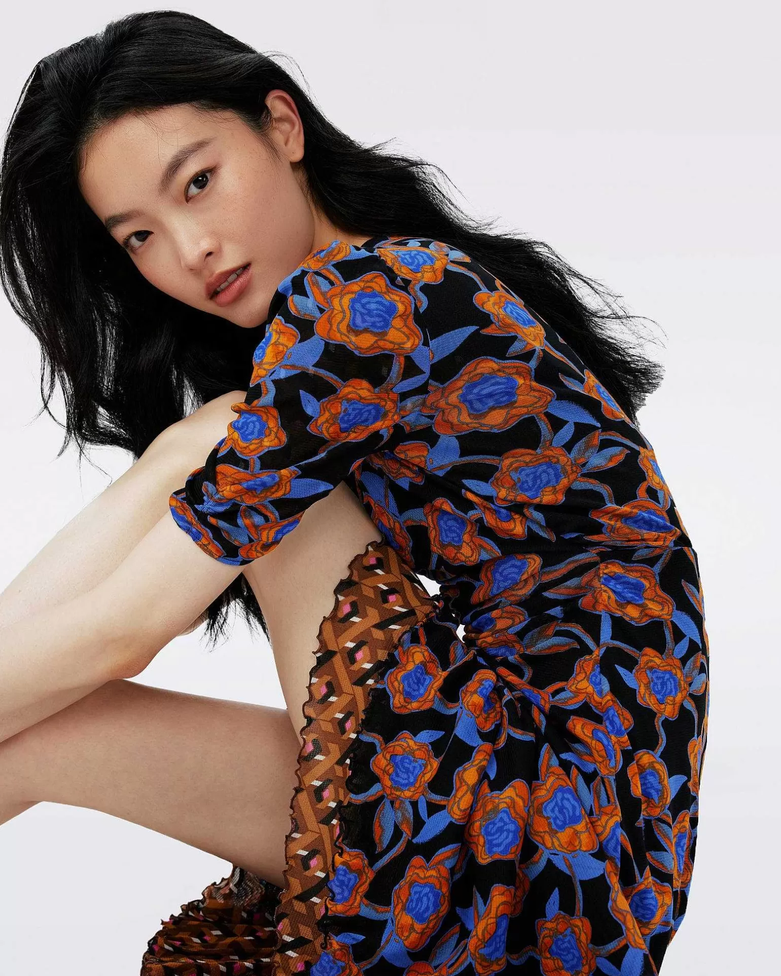 Sale Diane von Furstenberg Dvf Koren Vendbar Kjole I Oracle R/Tarot Maze Blk Coffee