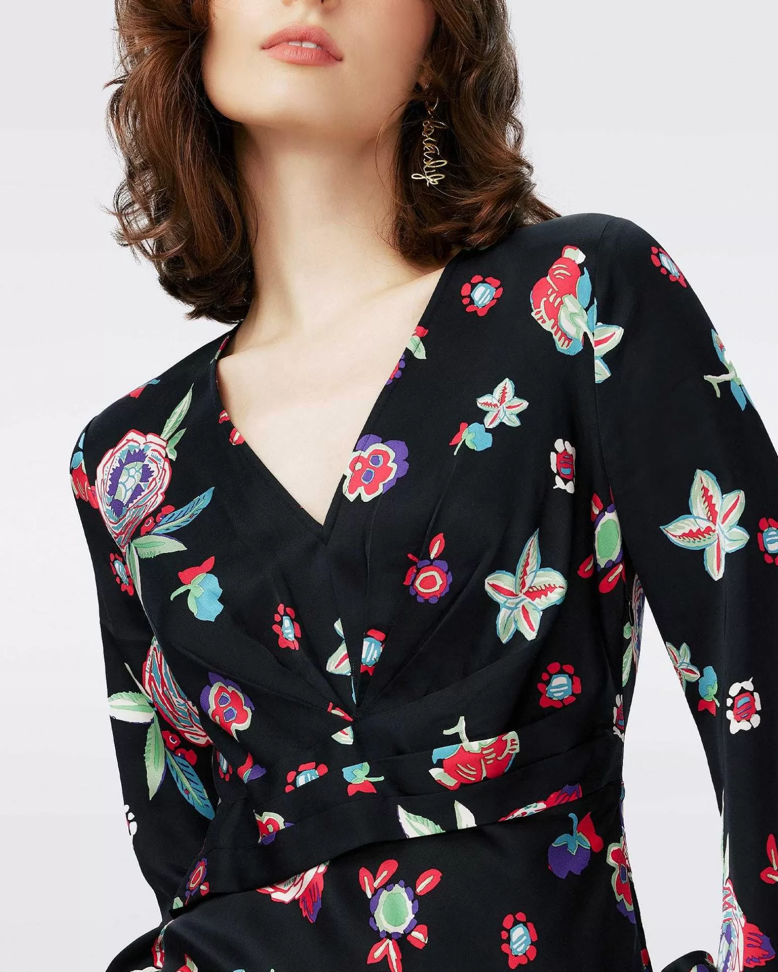 New Diane von Furstenberg Dvf Monika Kjole I Mystic Flower Dots