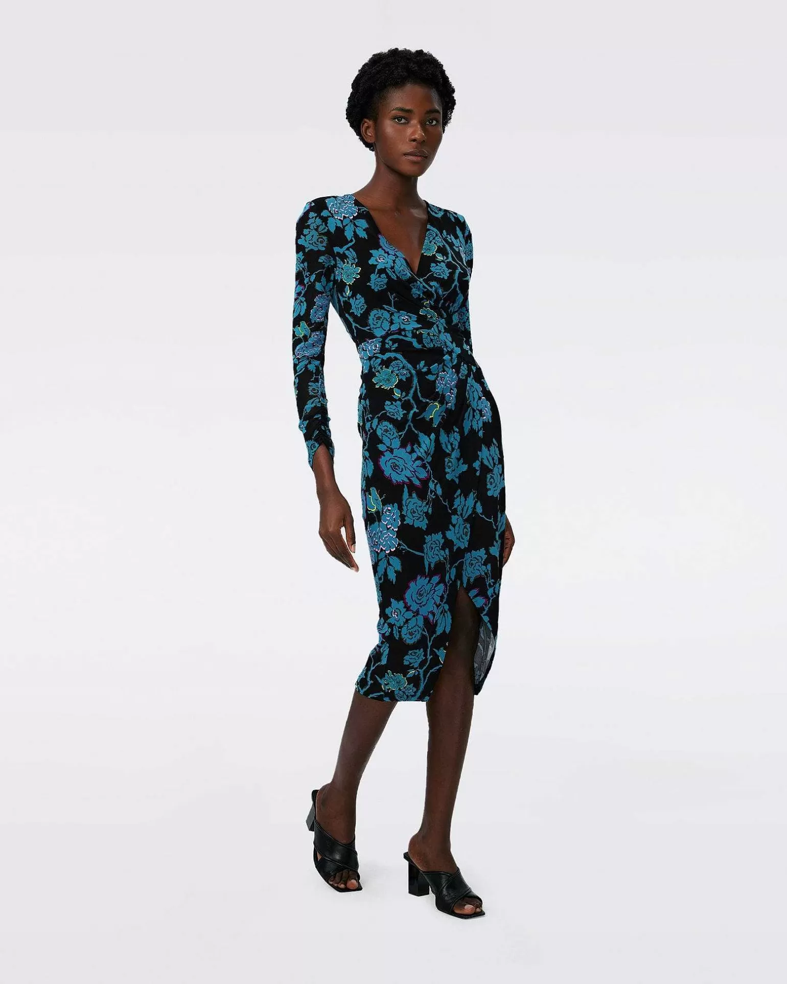 Clearance Diane von Furstenberg Dvf Nevine Dress In China Vine Blk/China Vine Blk