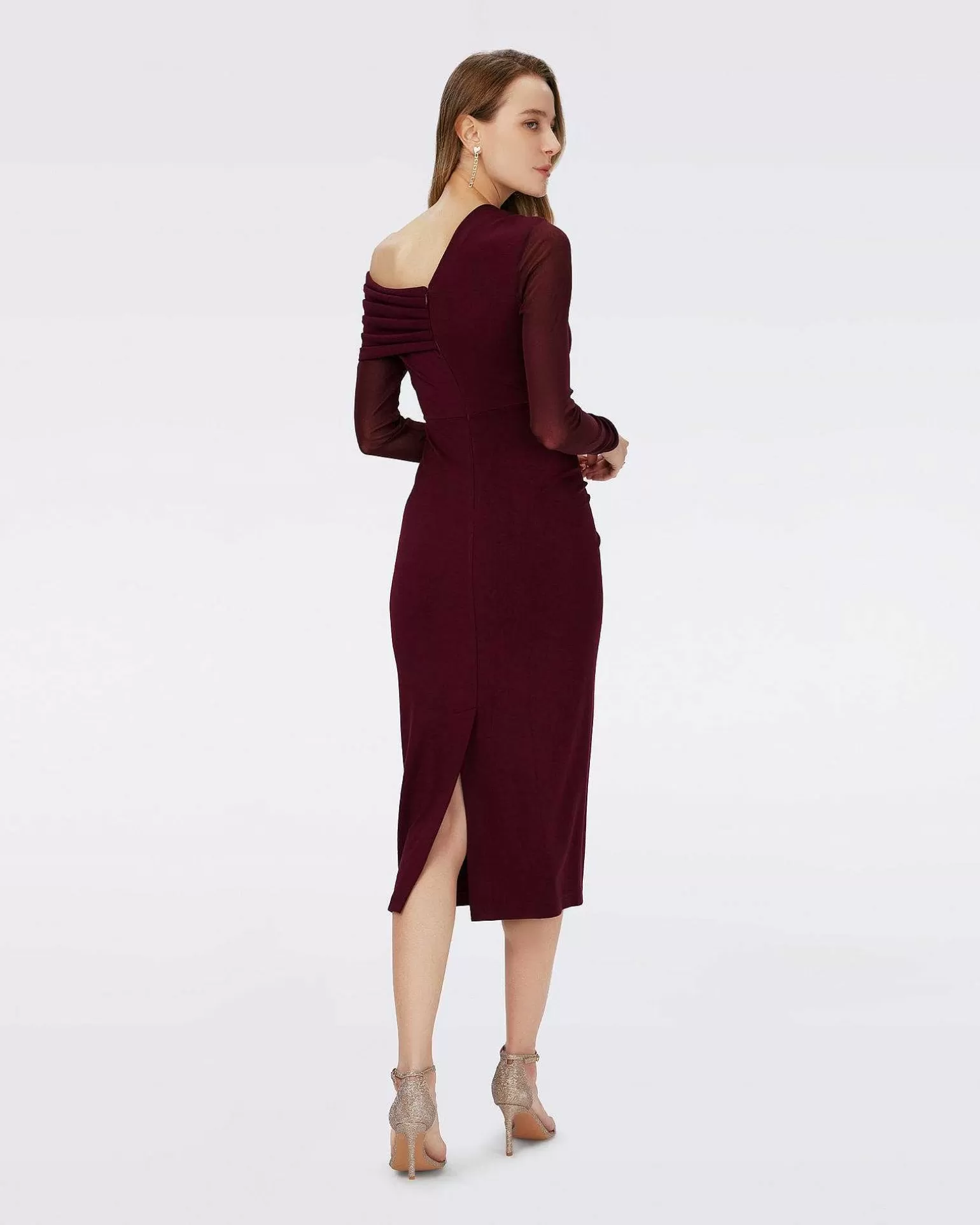 Best Diane von Furstenberg Dvf Rich Kjole I Vinrosa
