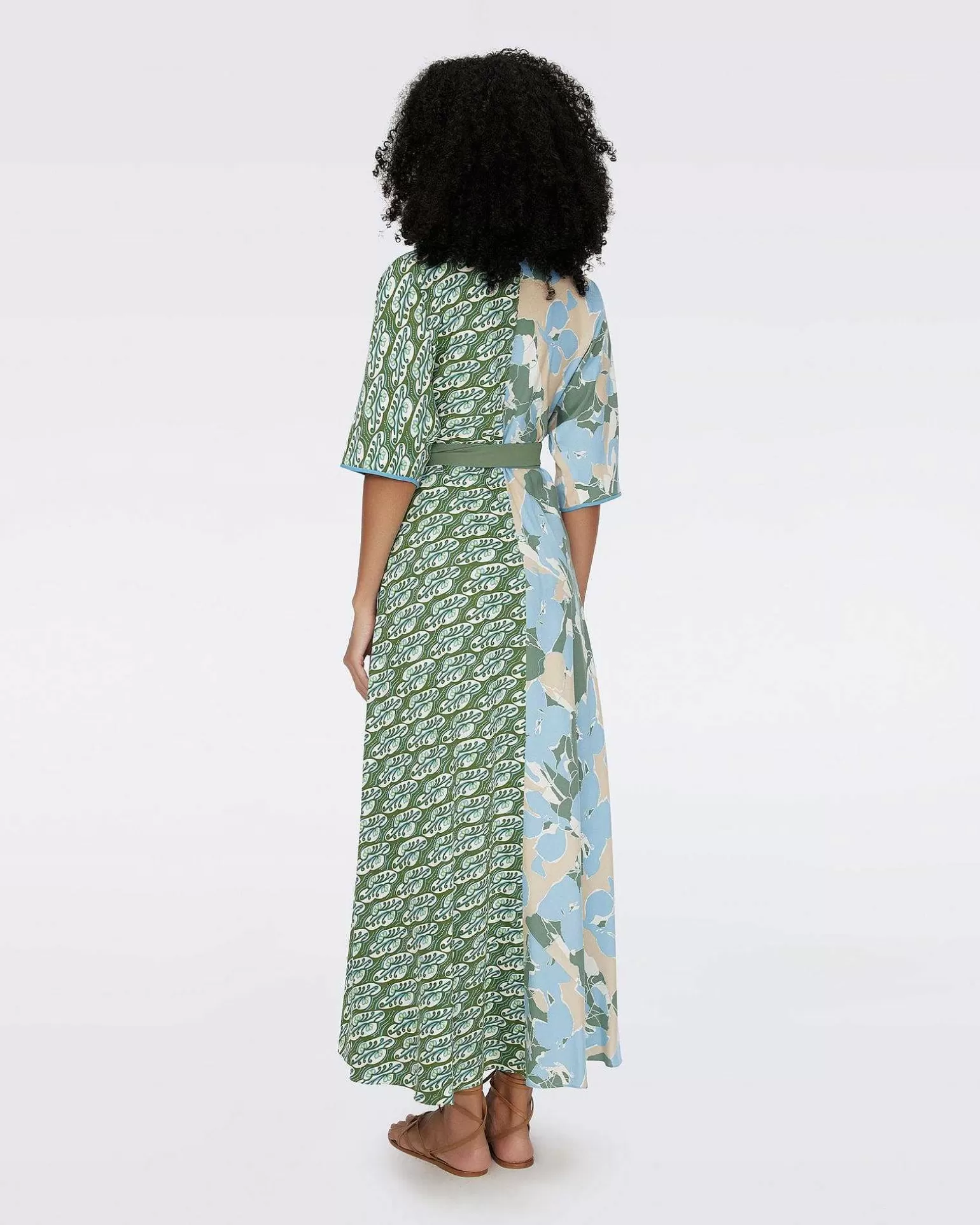 Cheap Diane von Furstenberg Eloise Faux Wrap Maxikjole