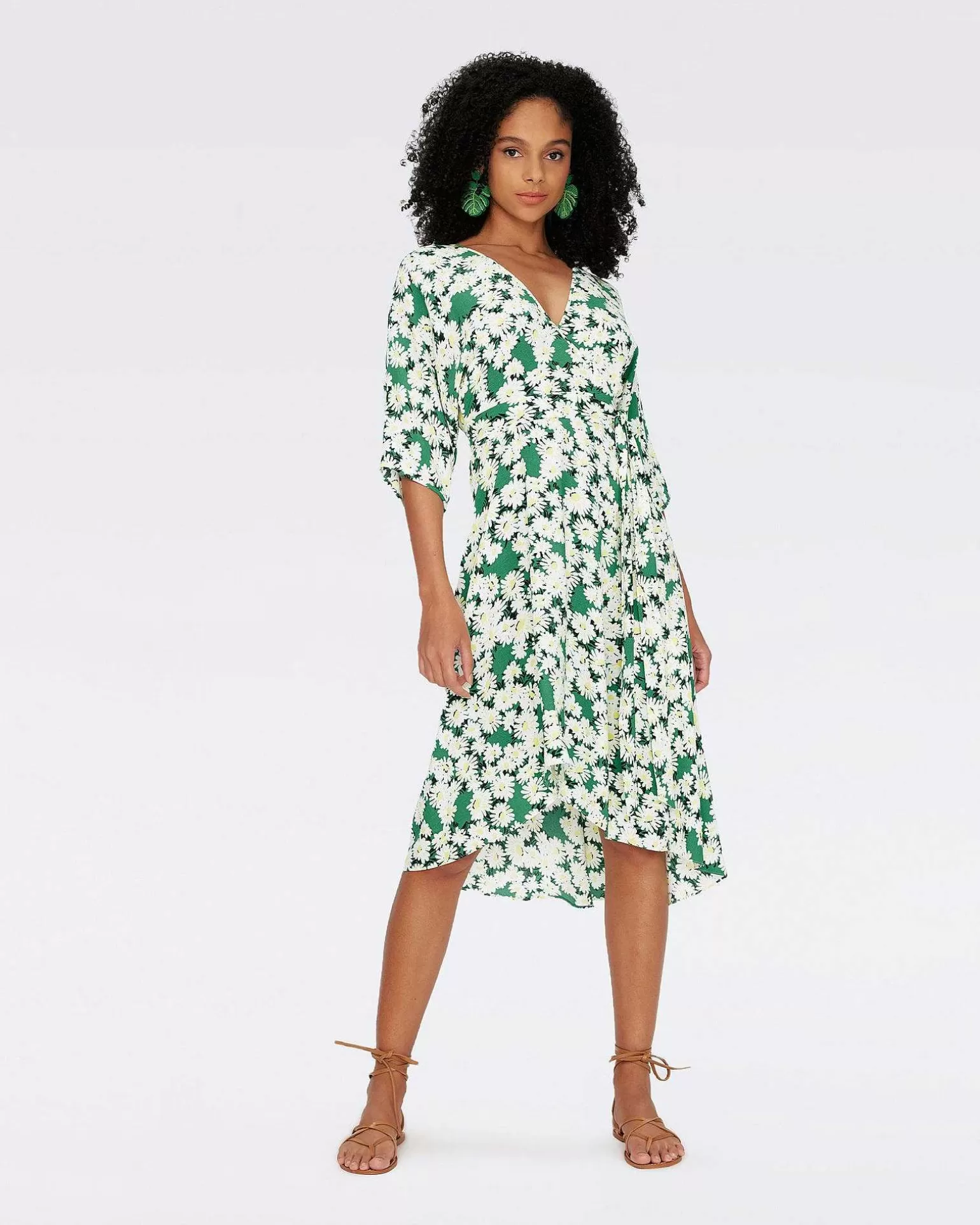 Best Diane von Furstenberg Eloise Faux Wrap Midi-Kjole