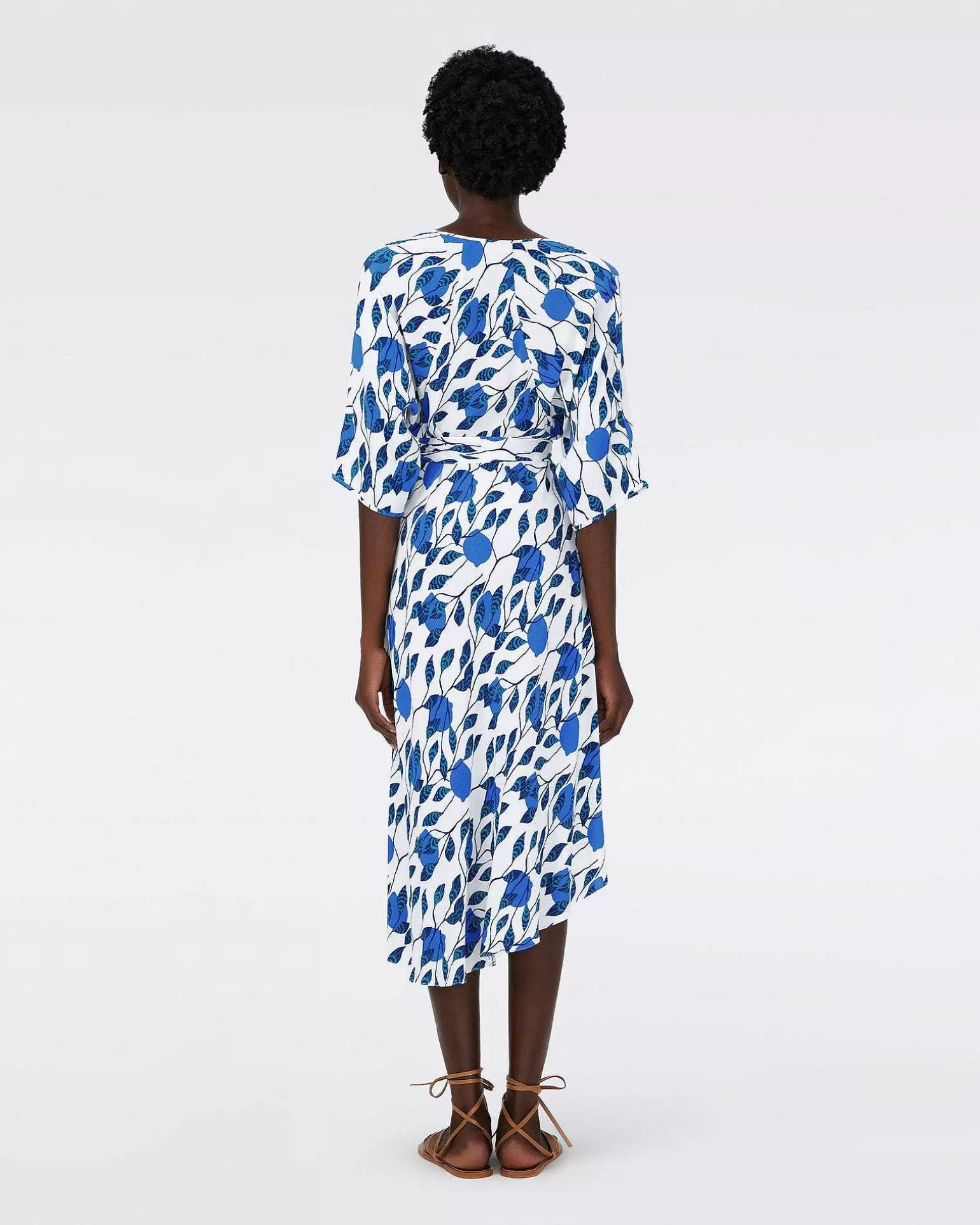 New Diane von Furstenberg Eloise Faux Wrap Midi-Kjole