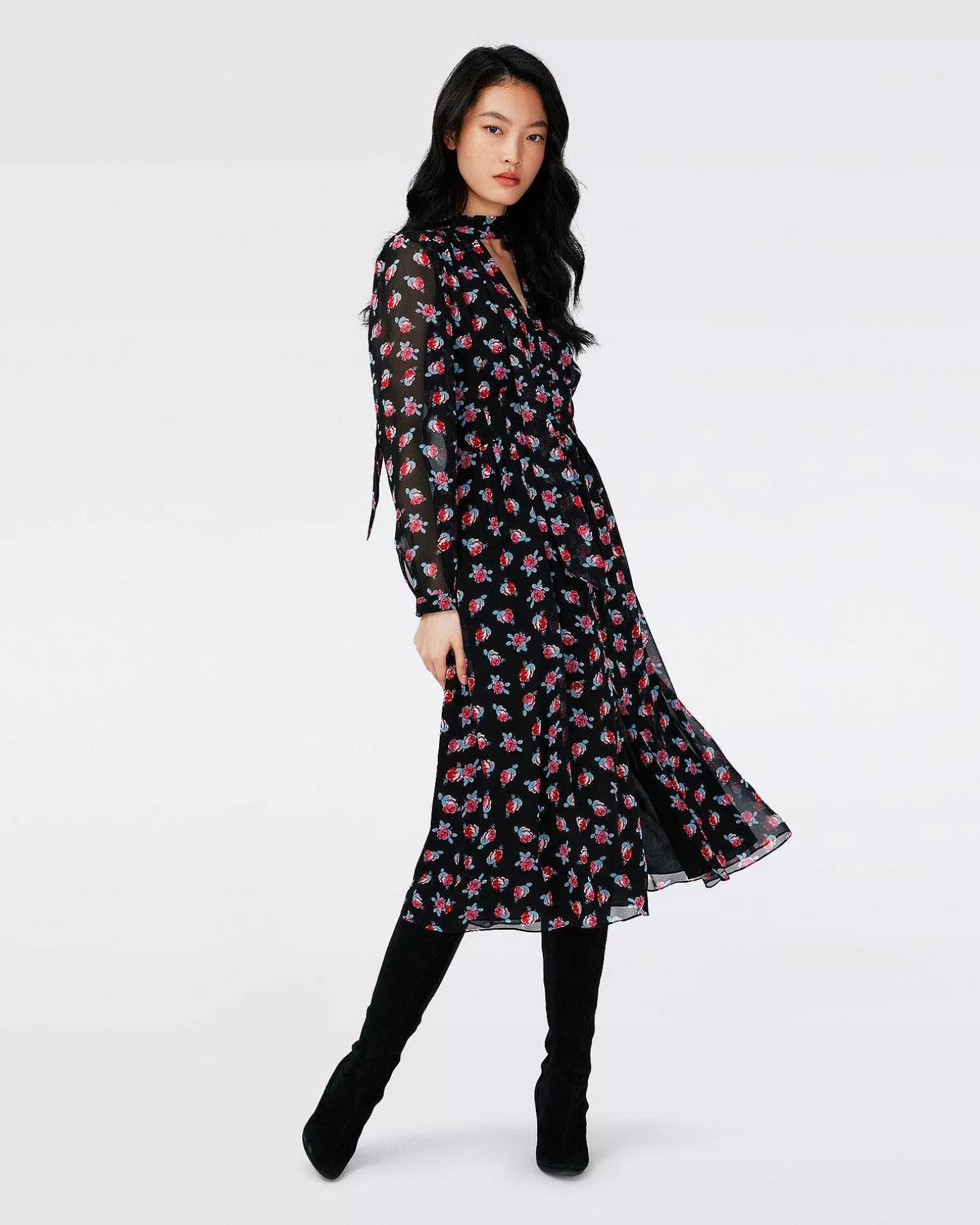 Clearance Diane von Furstenberg Erica Langaermet Midikjole