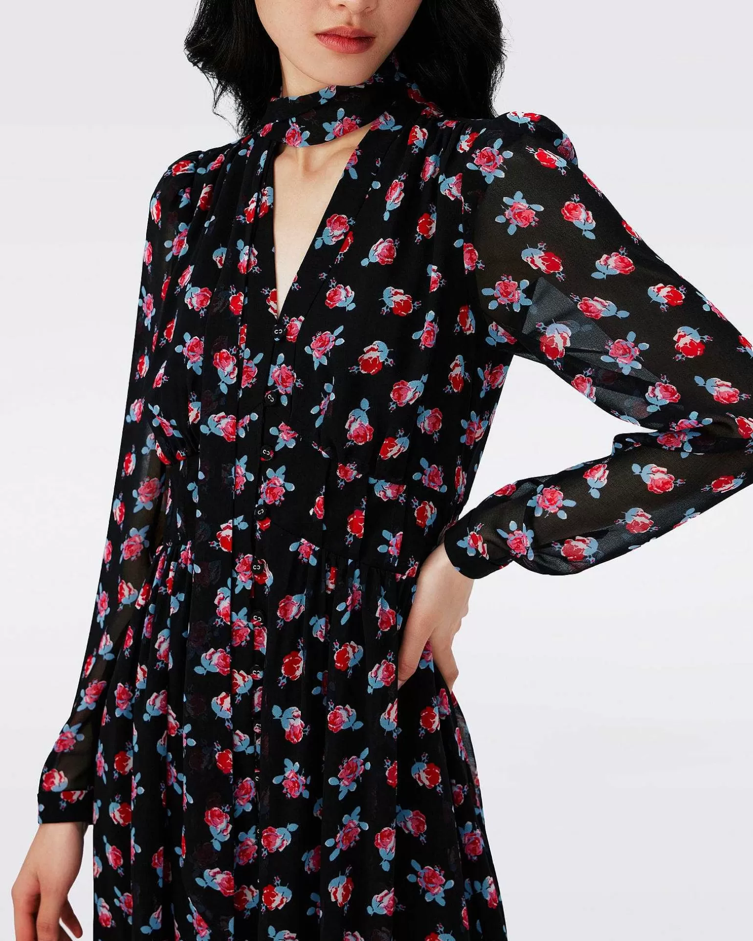 Clearance Diane von Furstenberg Erica Langaermet Midikjole