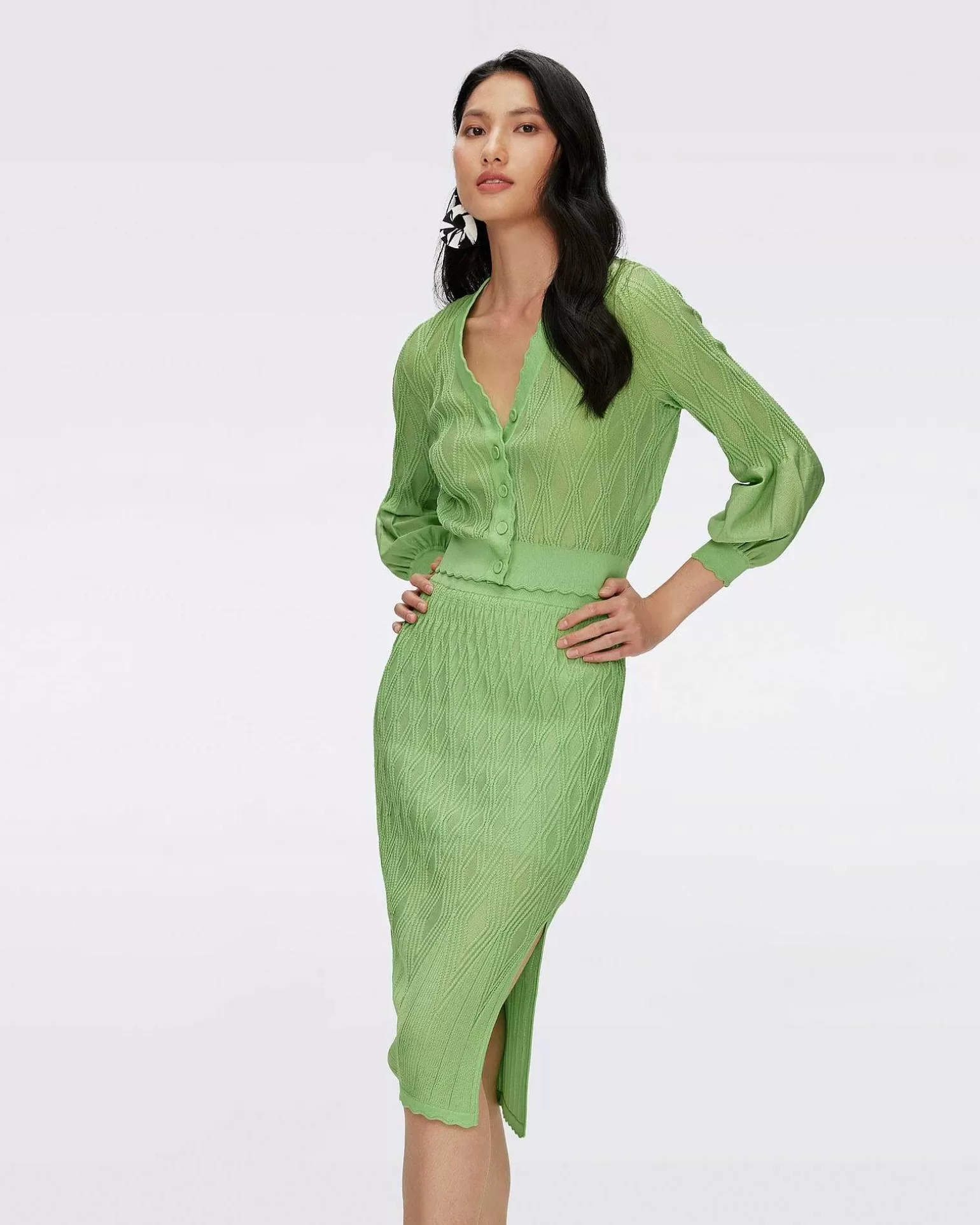 Sale Diane von Furstenberg Gisele Knit Jacquard Nederdel