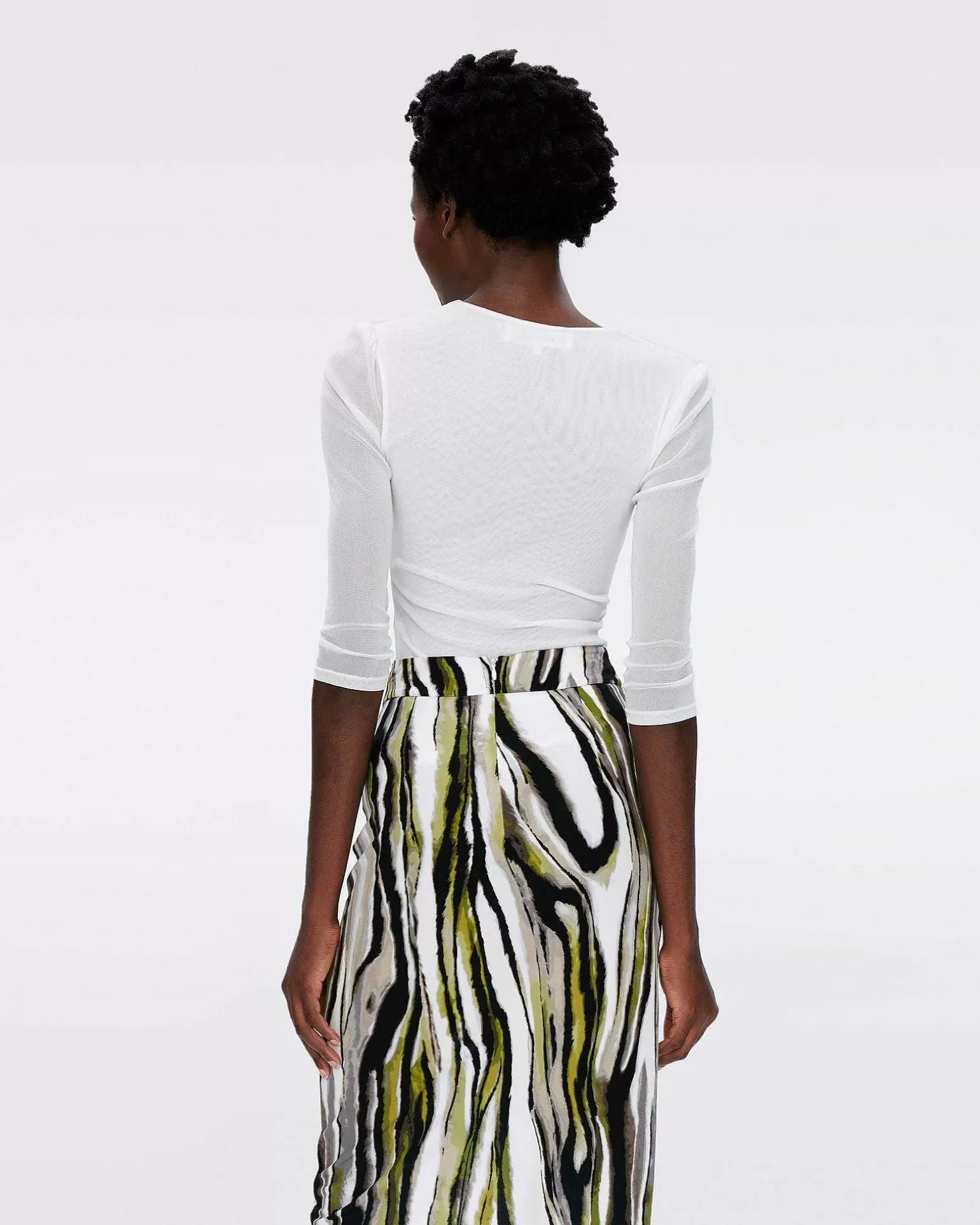 Shop Diane von Furstenberg Hailey Mesh Top