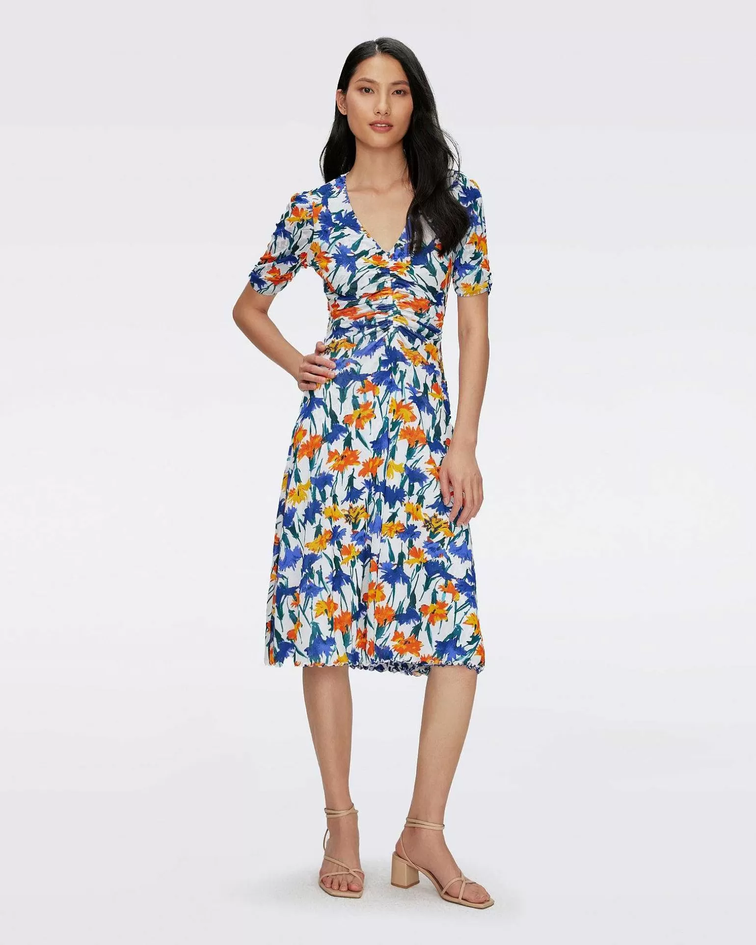 Best Sale Diane von Furstenberg Koren Vendbar Mesh Kjole