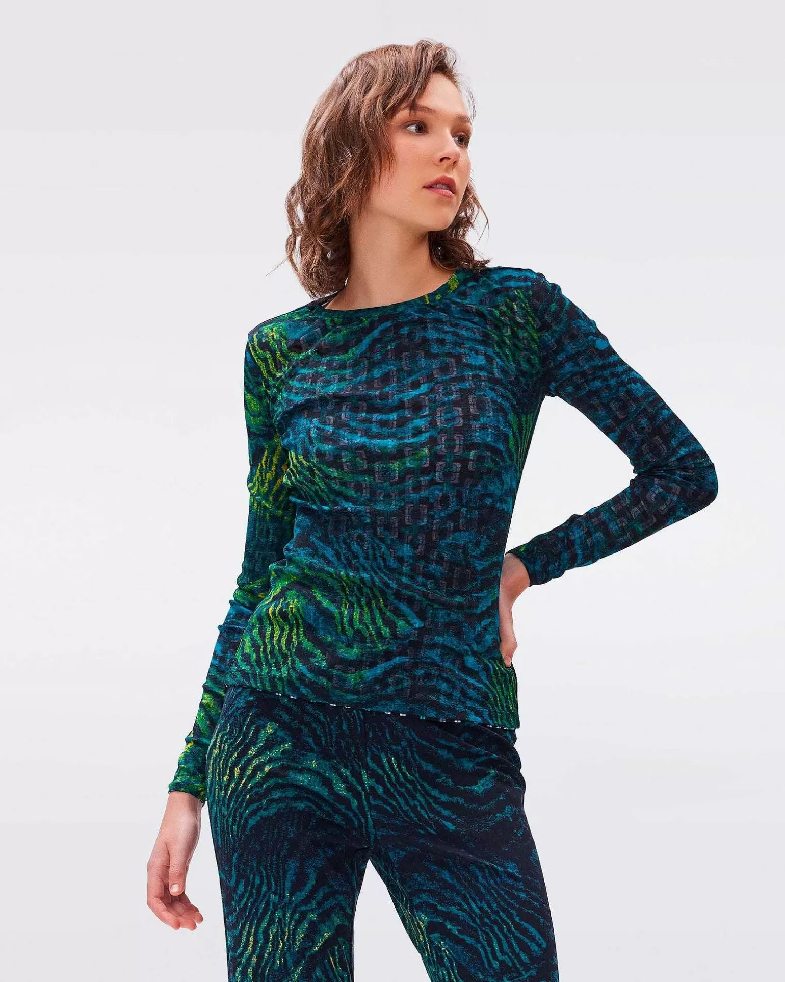 Cheap Diane von Furstenberg Logan Vendbar Mesh Top