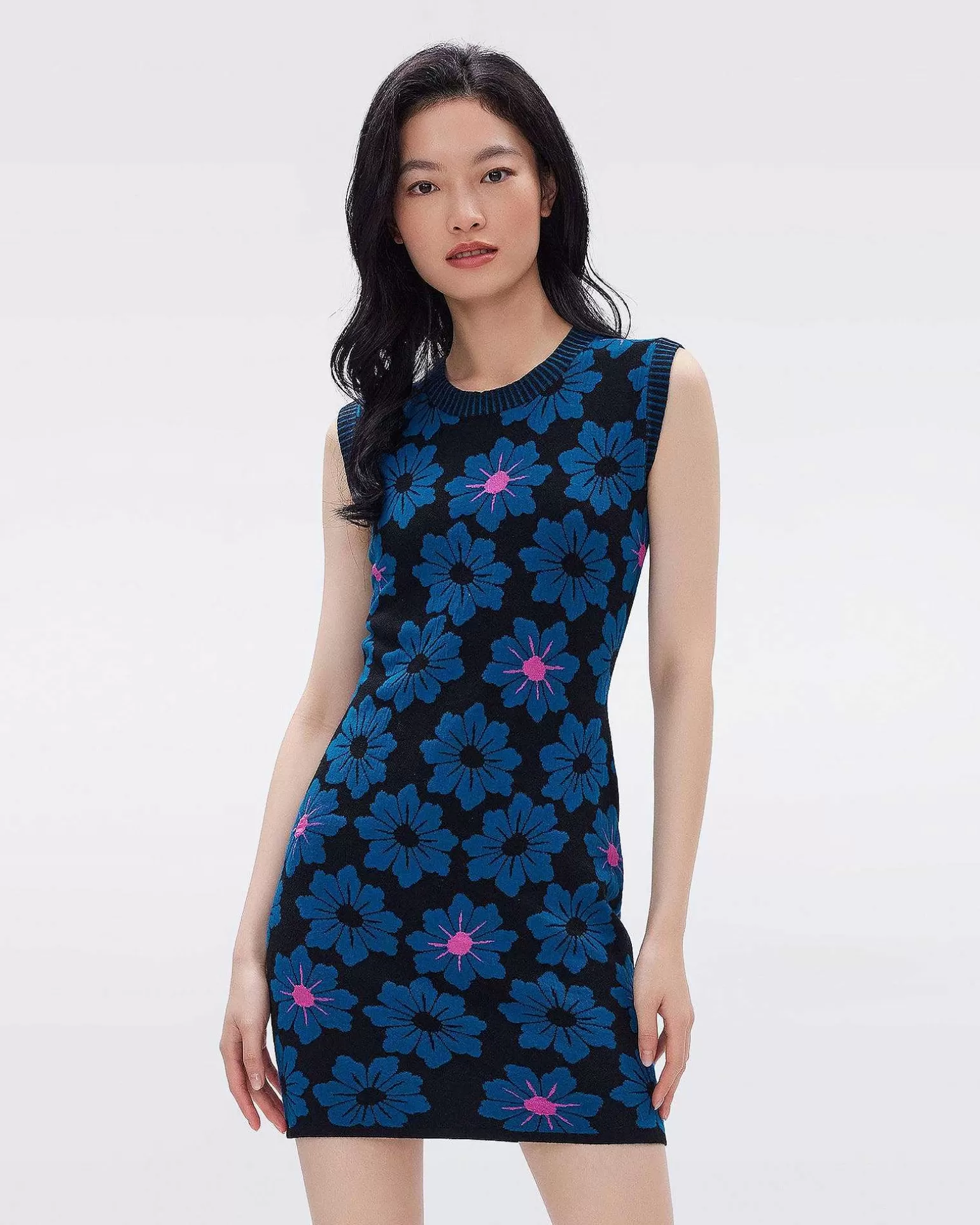 Discount Diane von Furstenberg Mylo Knit Jacquard Kjole