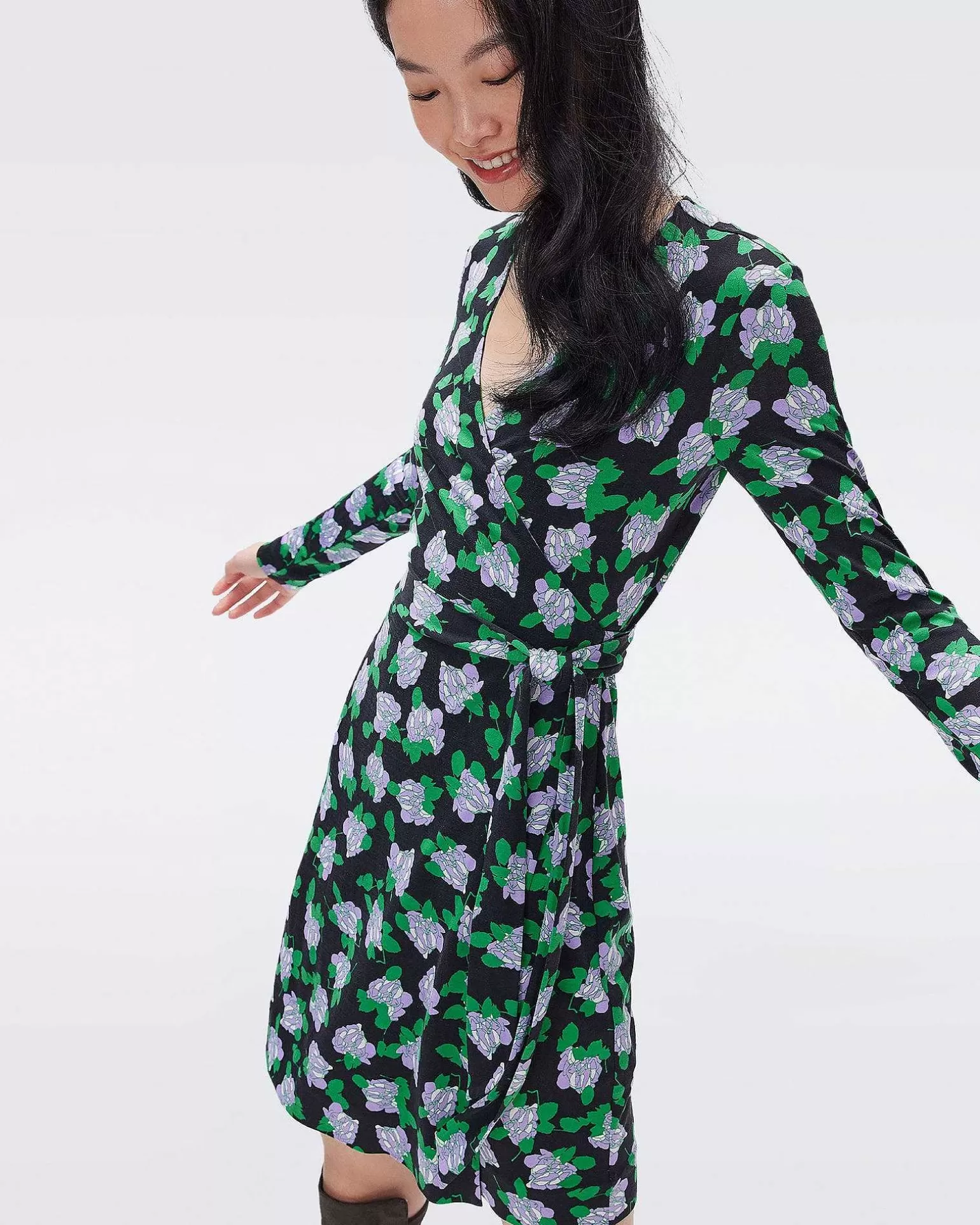 Outlet Diane von Furstenberg Omslagskjole Fra Julian Silk Jersey