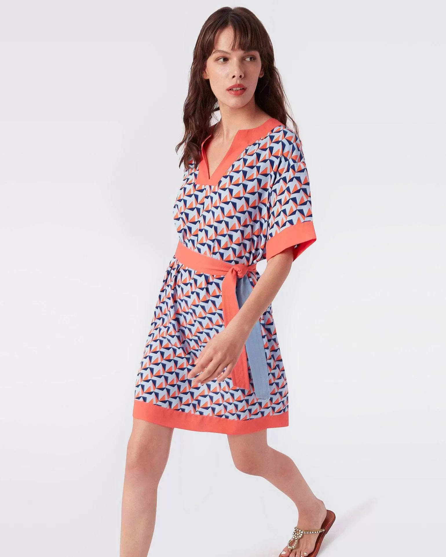 Online Diane von Furstenberg Pera Mini Crepe Kjole