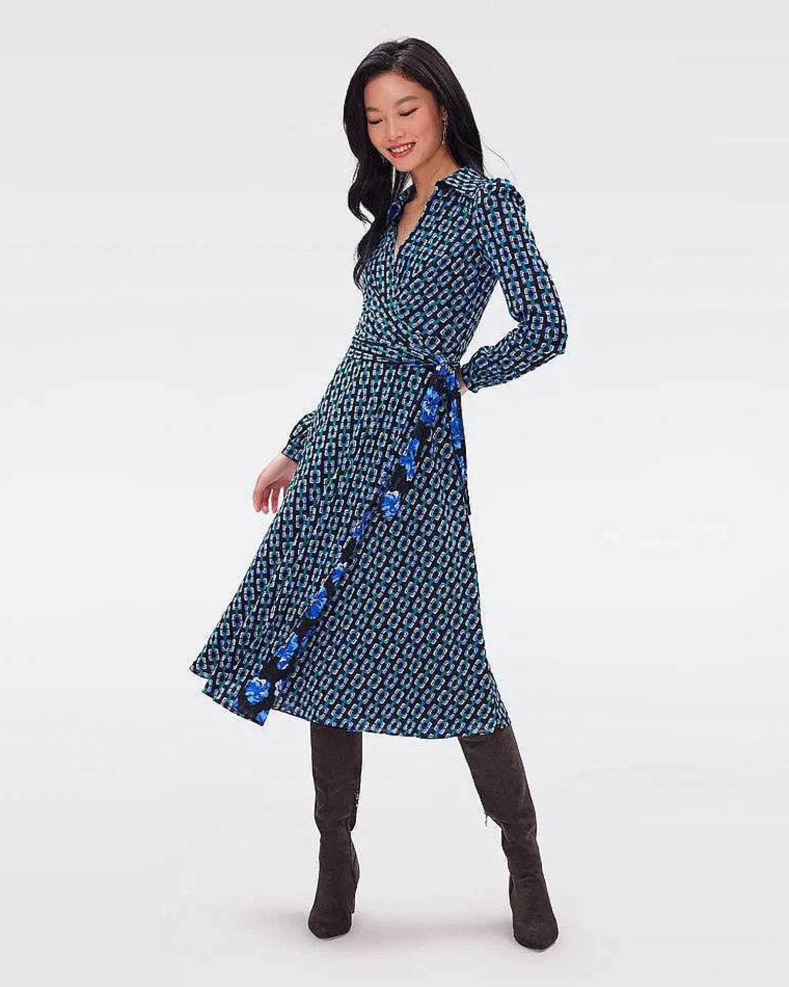 Online Diane von Furstenberg Phoenix Reversible Mesh Wrap Dress