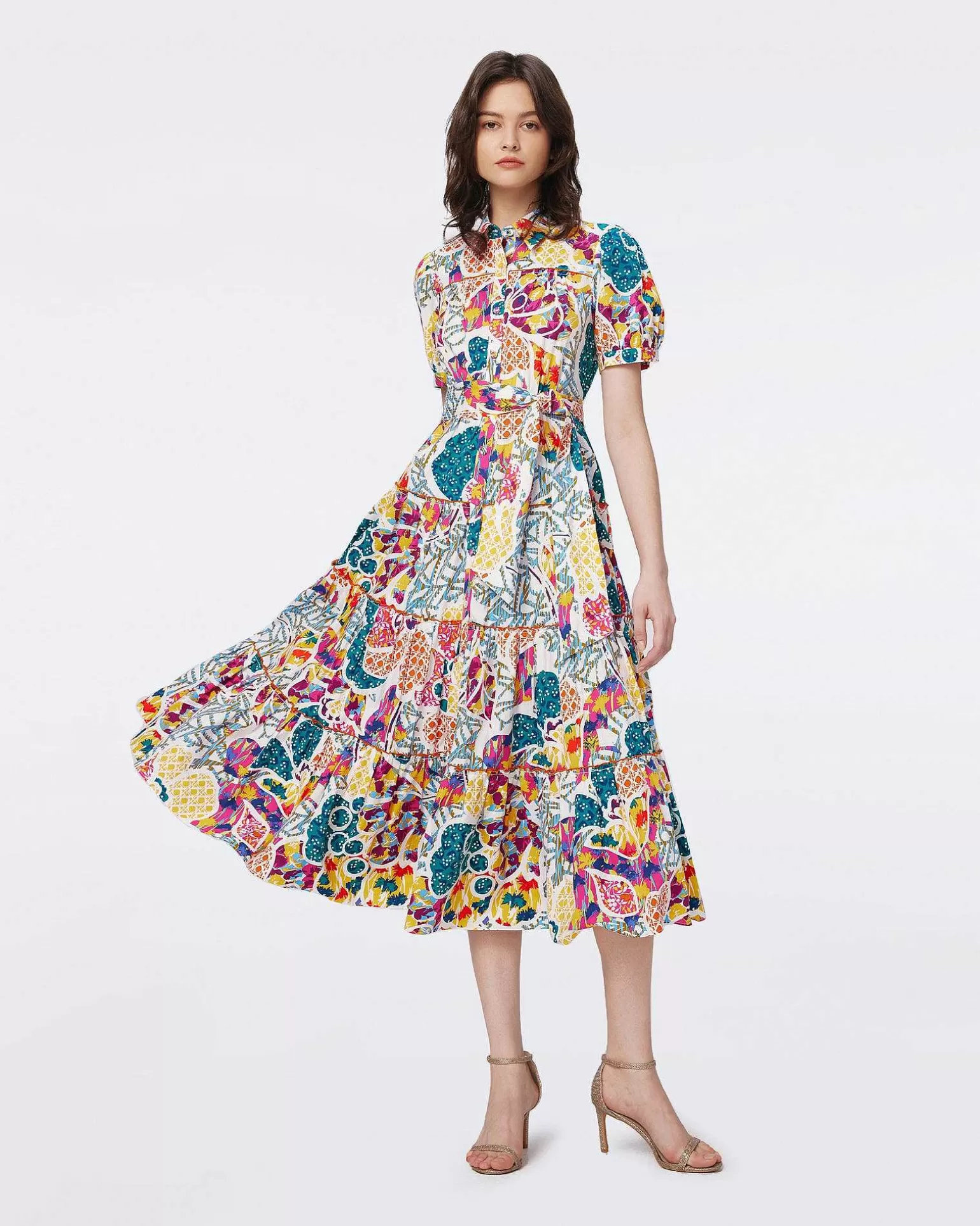 Discount Diane von Furstenberg Queena Bomuldskjole