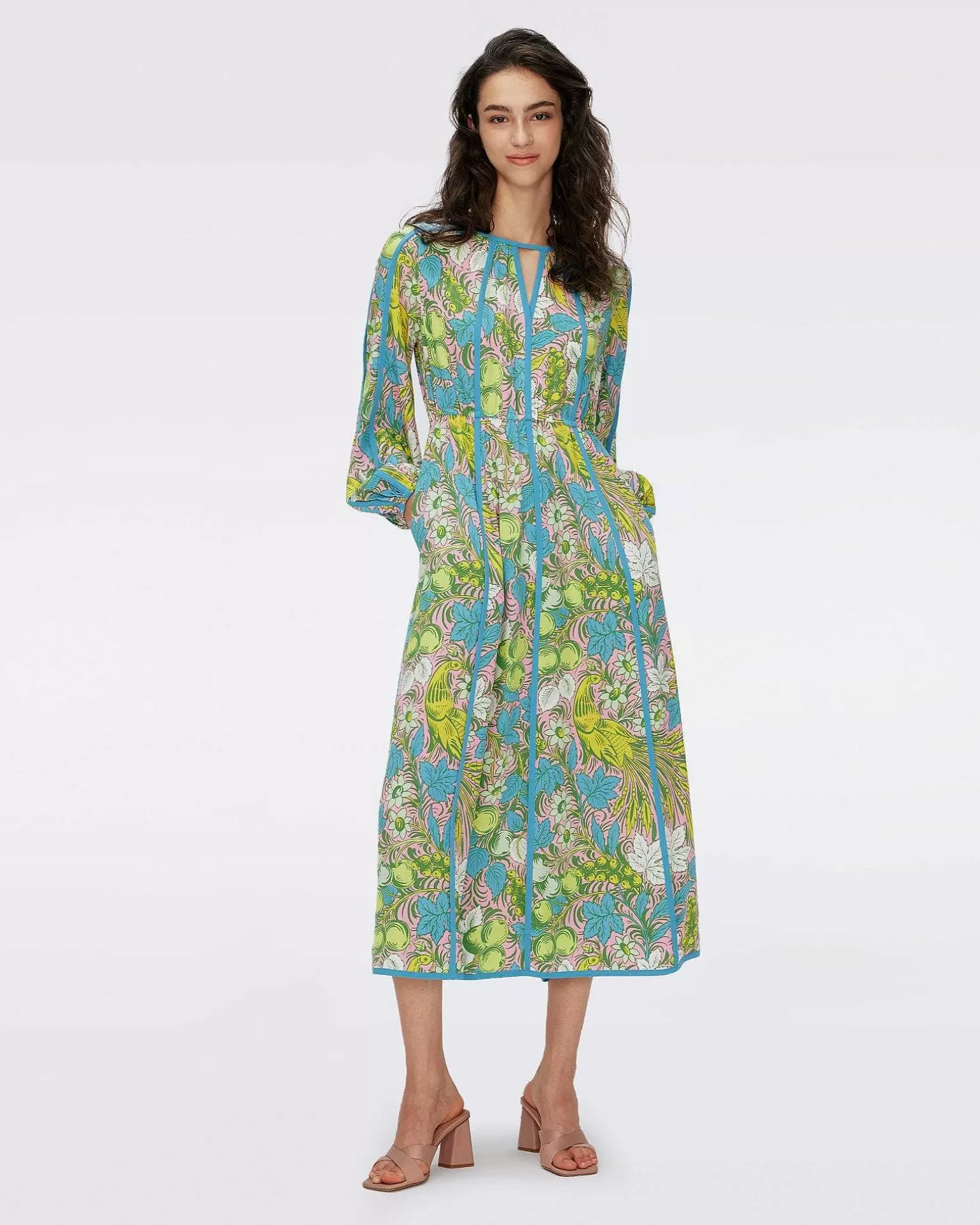 Discount Diane von Furstenberg Scott Midi Kjole