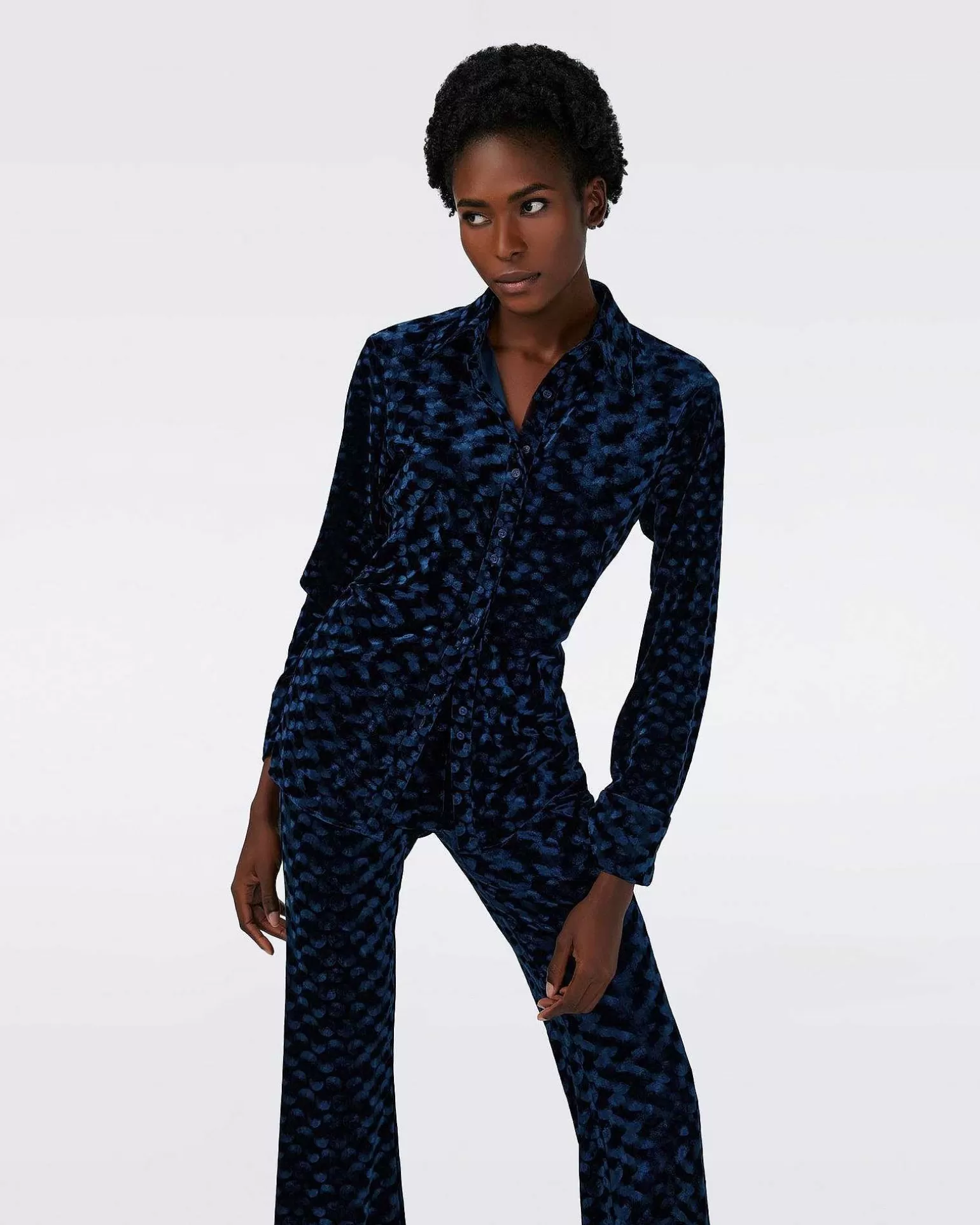 Outlet Diane von Furstenberg Soluck Velvet Top