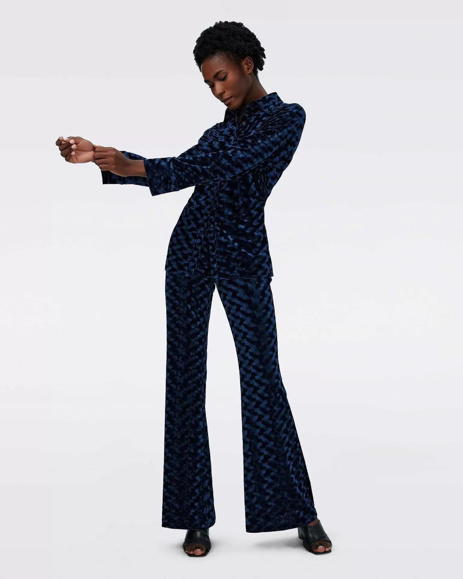Outlet Diane von Furstenberg Soluck Velvet Top