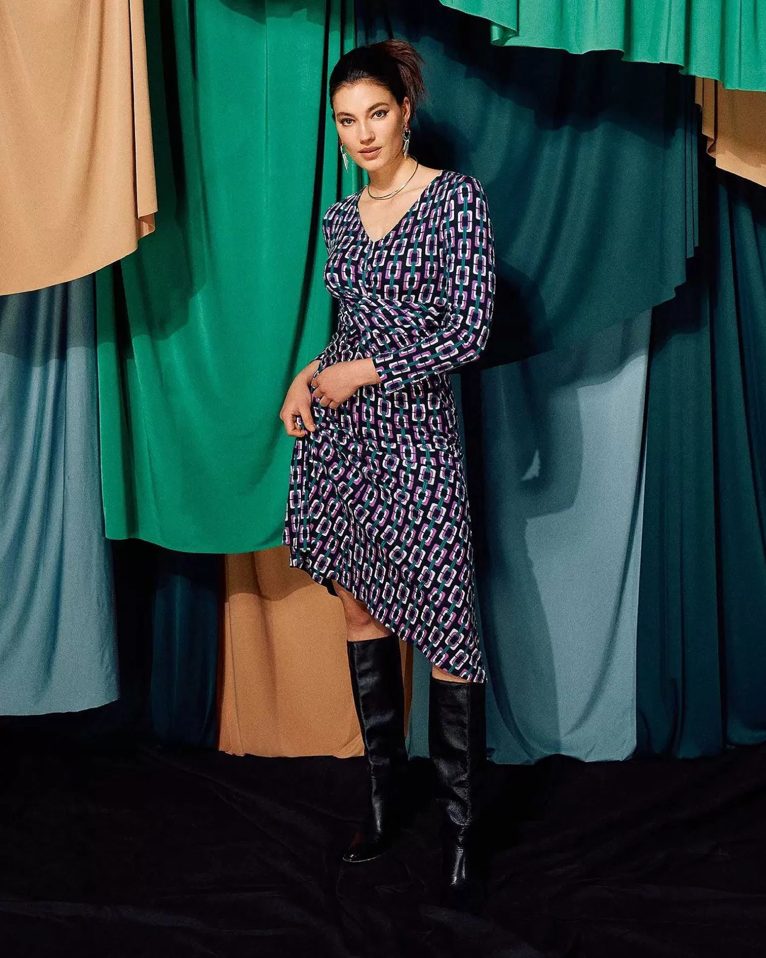 Online Diane von Furstenberg Timmy Midi Kjole