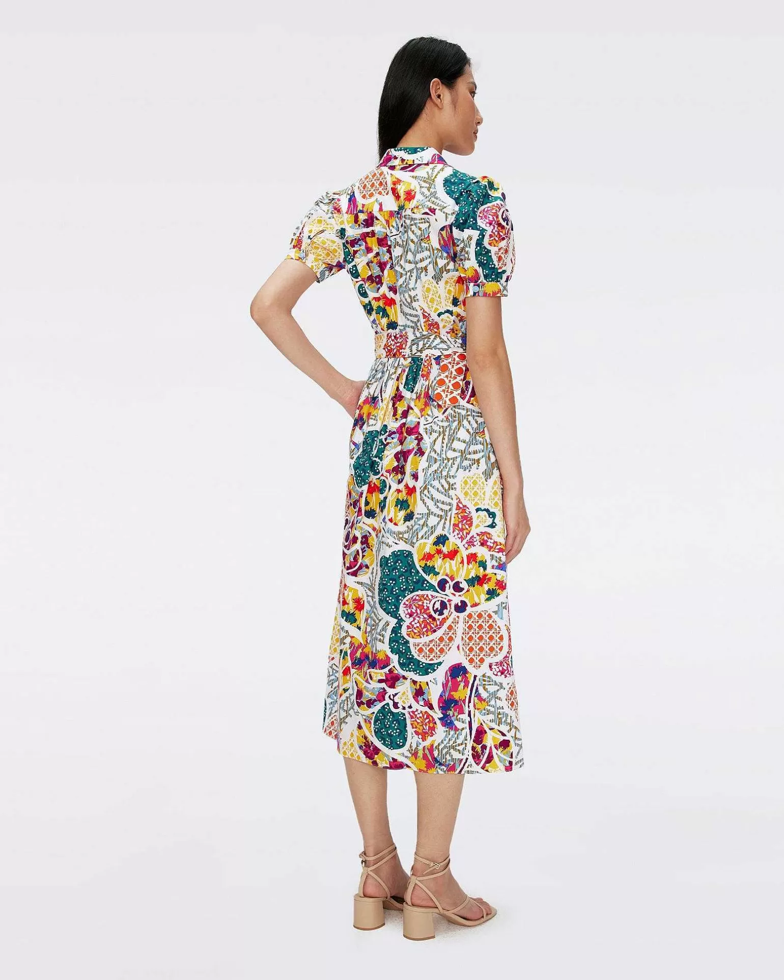 Best Sale Diane von Furstenberg Uafskallet Bomuldskjole